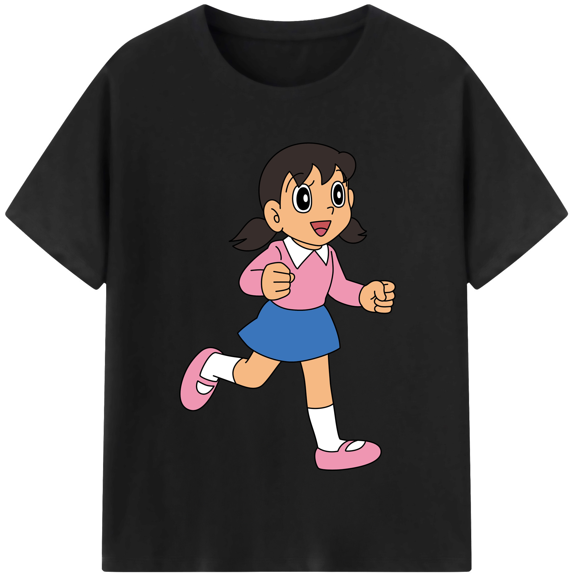 （画像用） ドラえもん みなもと しずか Doraemon Shizuka Minamoto 綿100％半袖Tシャツ（フロントプリント）
