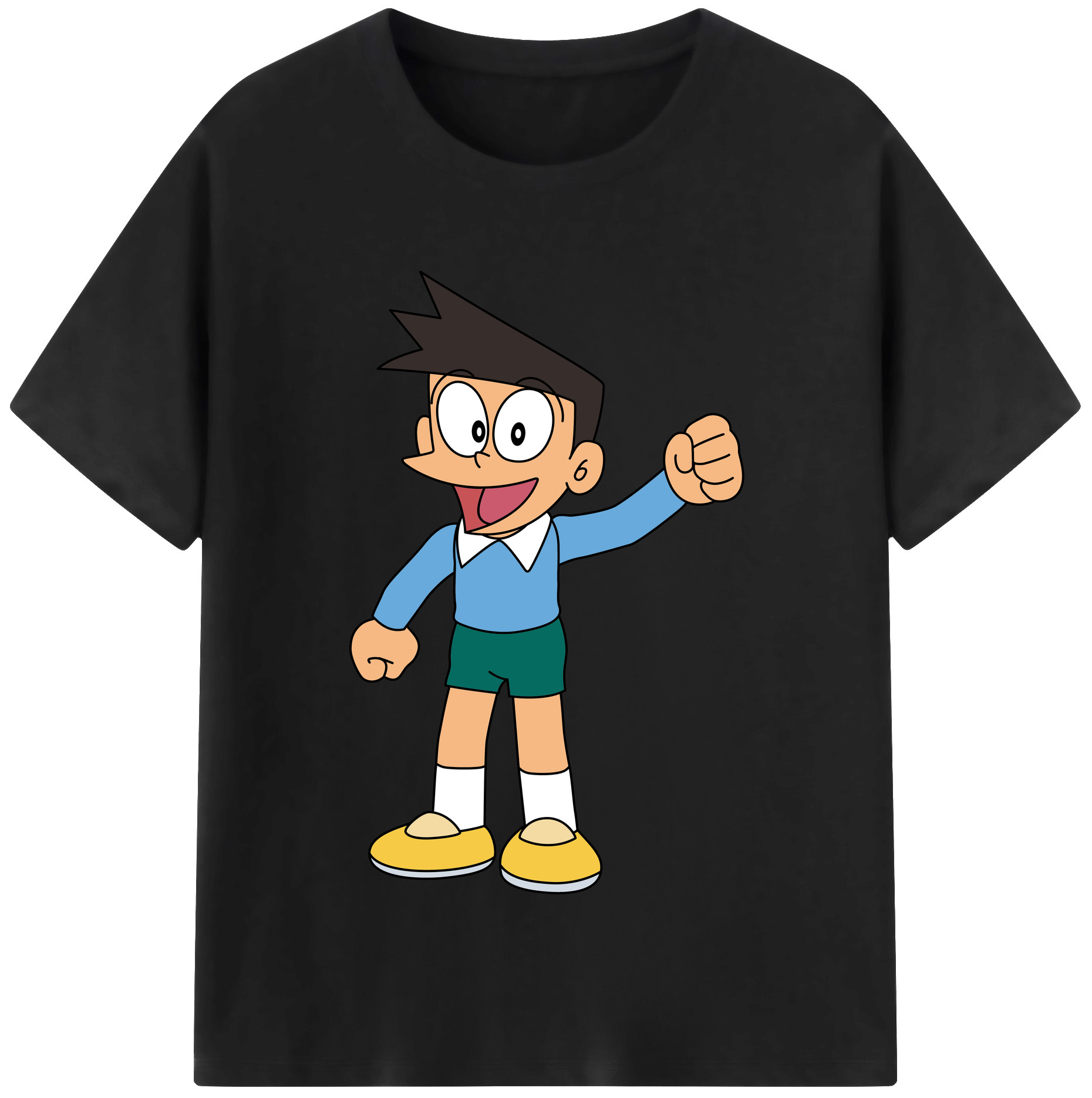 （画像用） ドラえもん 骨川 スネ夫 Doraemon Honekawa Suneo 綿100％半袖Tシャツ（フロントプリント）