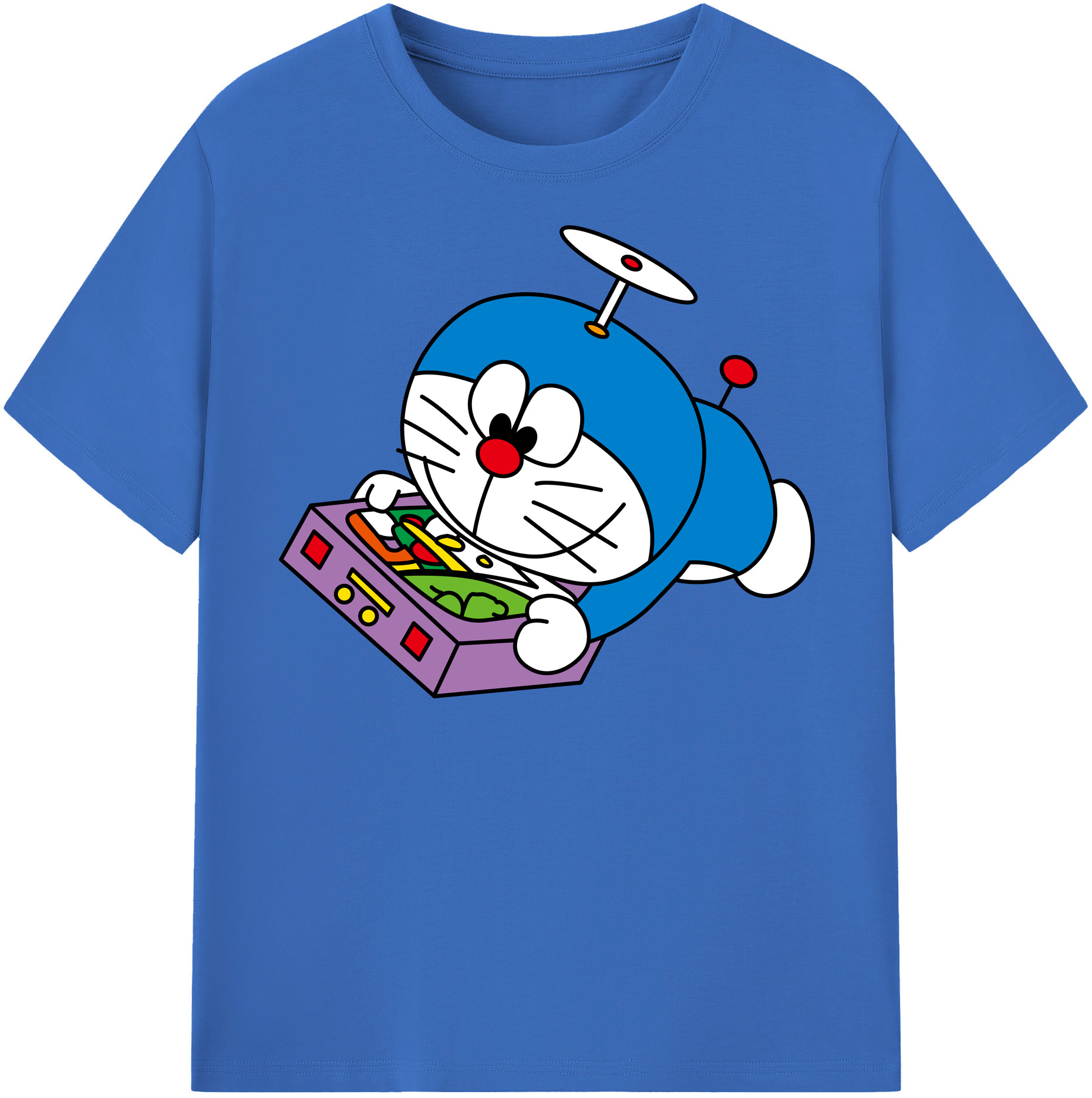 （画像用） ドラえもん Doraemon 綿100％半袖Tシャツ（フロントプリント）