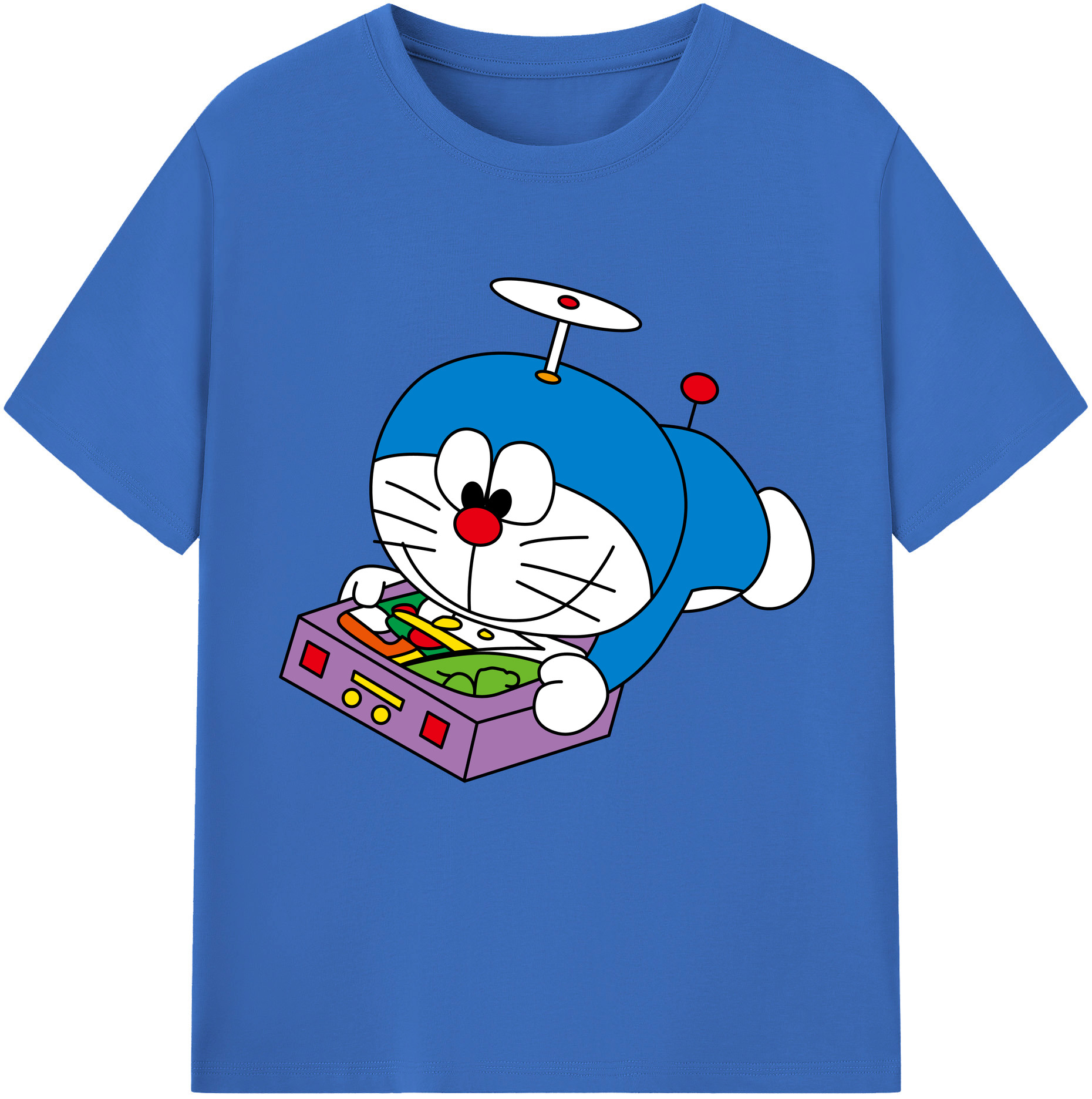 （画像用） ドラえもん Doraemon 綿100％半袖Tシャツ（フロントプリント）