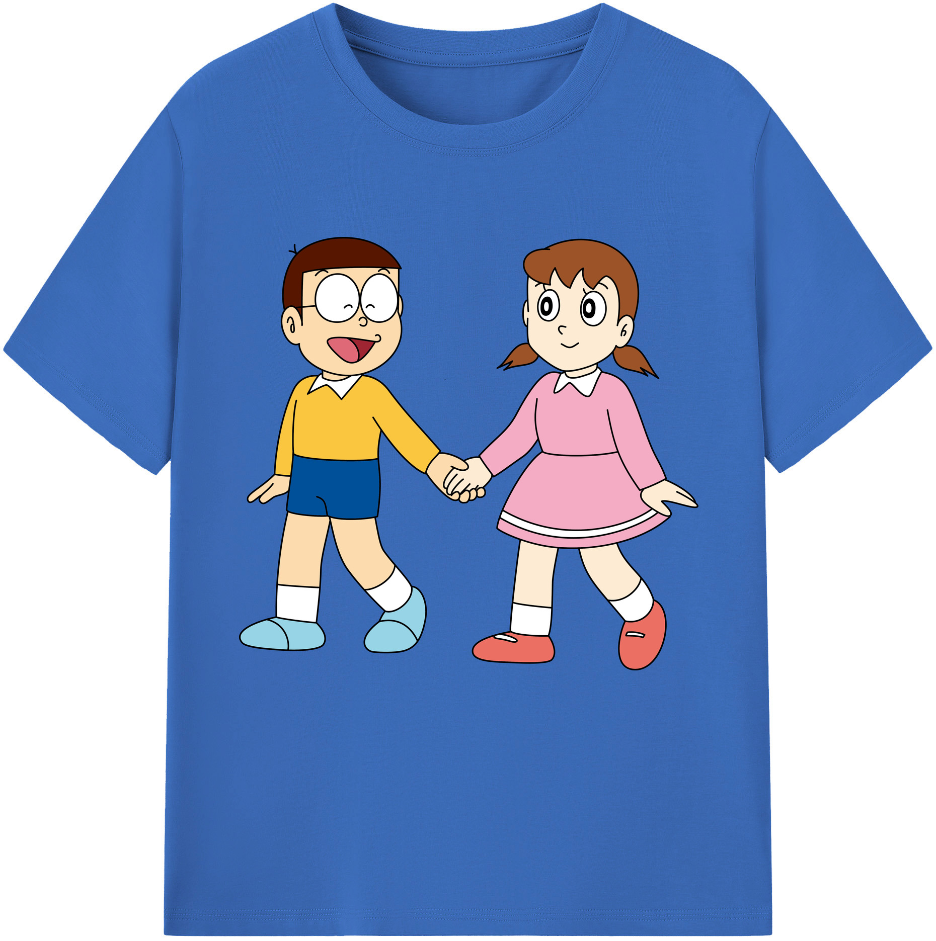 （画像用） ドラえもん 野比 のび太 Doraemon Nobita Nobi 綿100％半袖Tシャツ（フロントプリント）