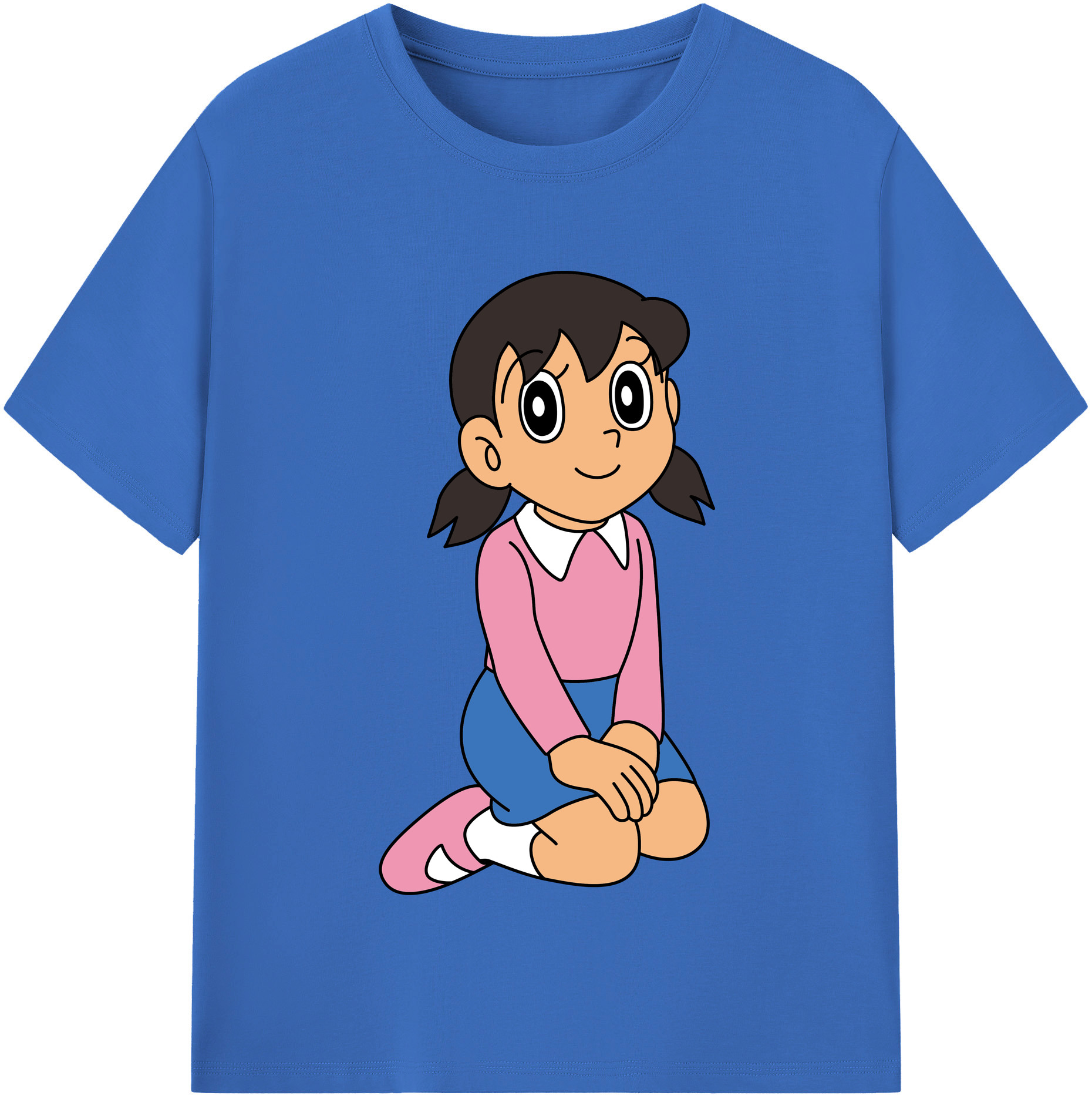 （画像用） ドラえもん みなもと しずか Doraemon Shizuka Minamoto 綿100％半袖Tシャツ（フロントプリント）