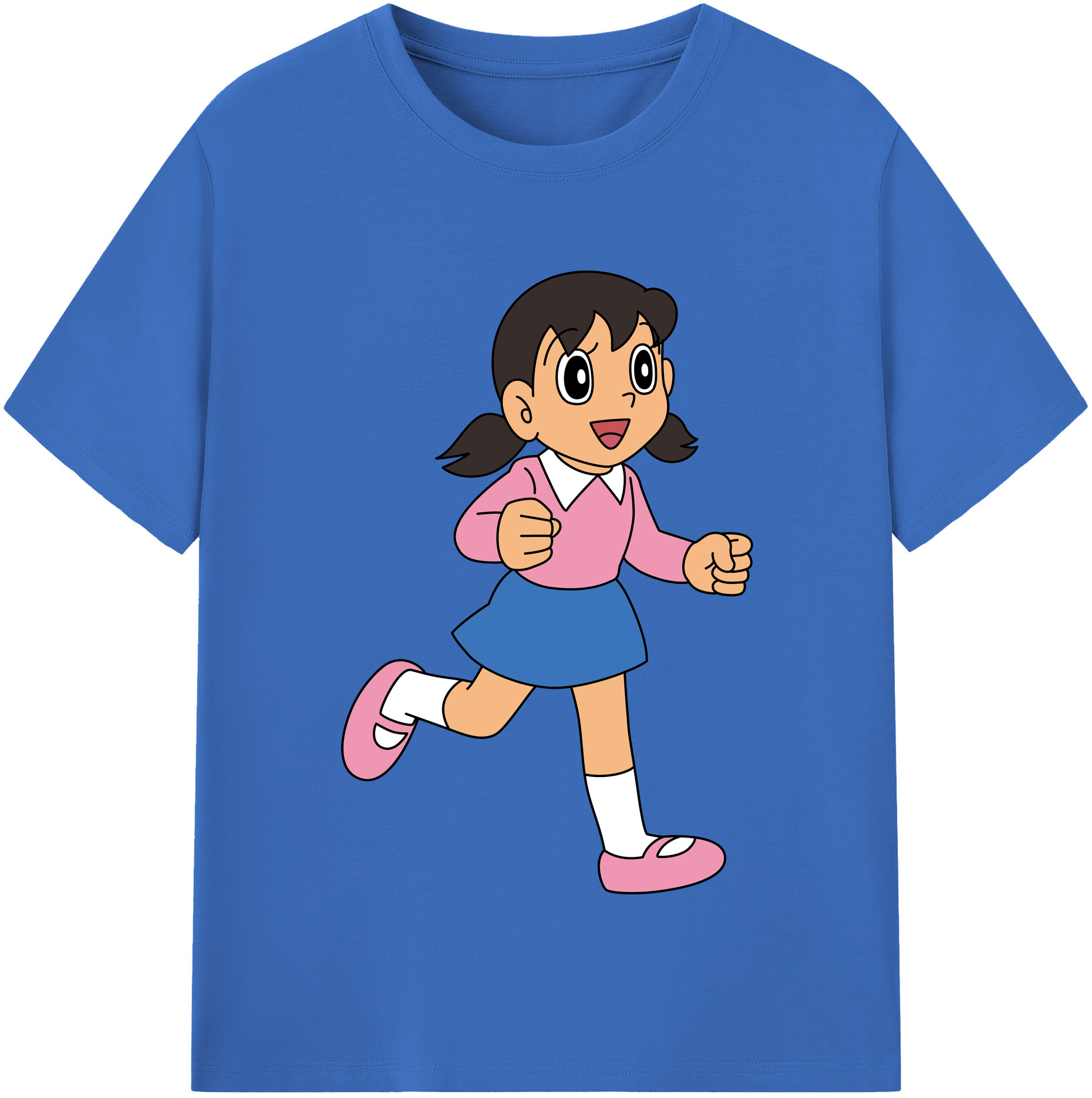 （画像用） ドラえもん みなもと しずか Doraemon Shizuka Minamoto 綿100％半袖Tシャツ（フロントプリント）