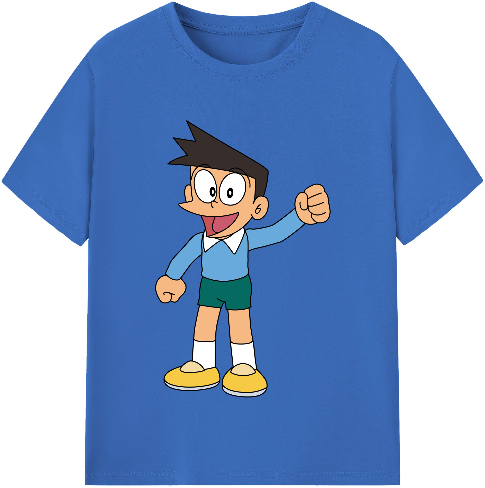 （画像用） ドラえもん 骨川 スネ夫 Doraemon Honekawa Suneo 綿100％半袖Tシャツ（フロントプリント）