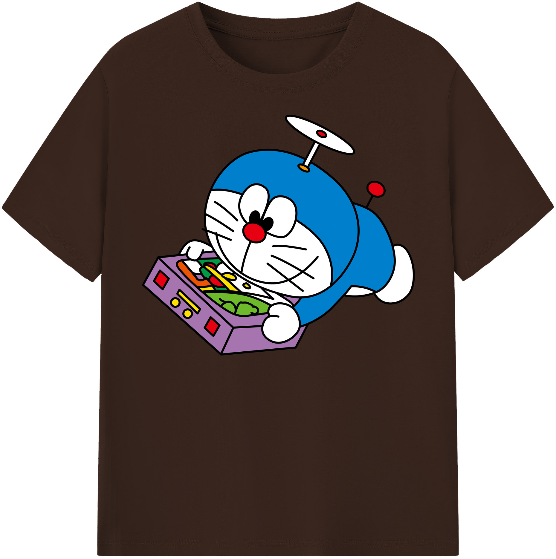 （画像用） ドラえもん Doraemon 綿100％半袖Tシャツ（フロントプリント）
