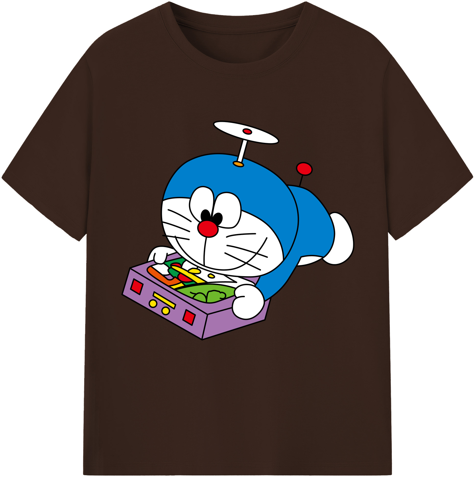 （画像用） ドラえもん Doraemon 綿100％半袖Tシャツ（フロントプリント）