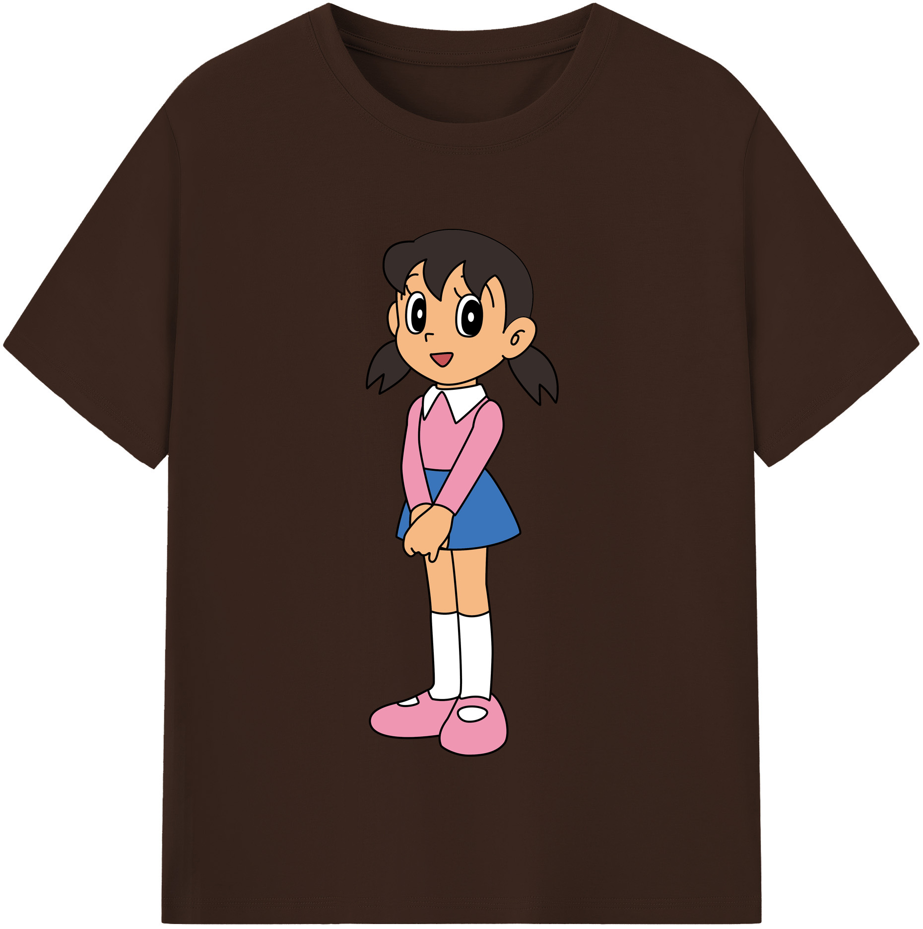 （画像用） ドラえもん みなもと しずか Doraemon Shizuka Minamoto 綿100％半袖Tシャツ（フロントプリント）