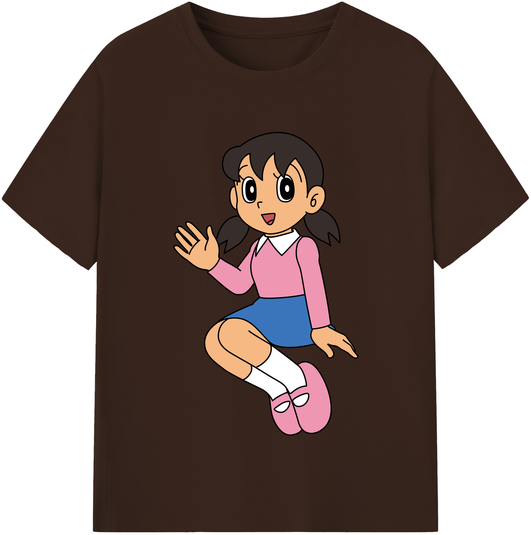 （画像用） ドラえもん みなもと しずか Doraemon Shizuka Minamoto 綿100％半袖Tシャツ（フロントプリント）