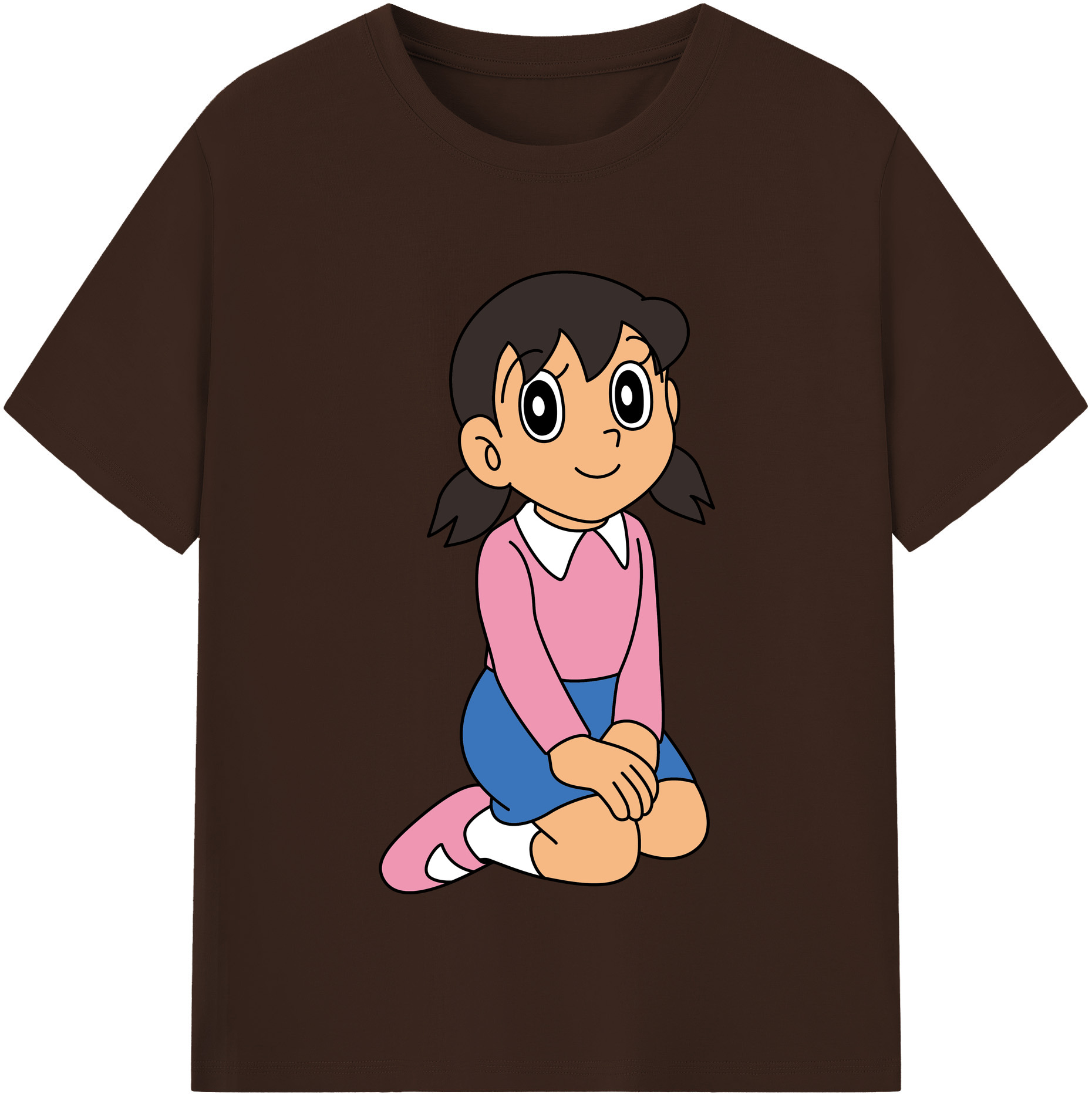 （画像用） ドラえもん みなもと しずか Doraemon Shizuka Minamoto 綿100％半袖Tシャツ（フロントプリント）