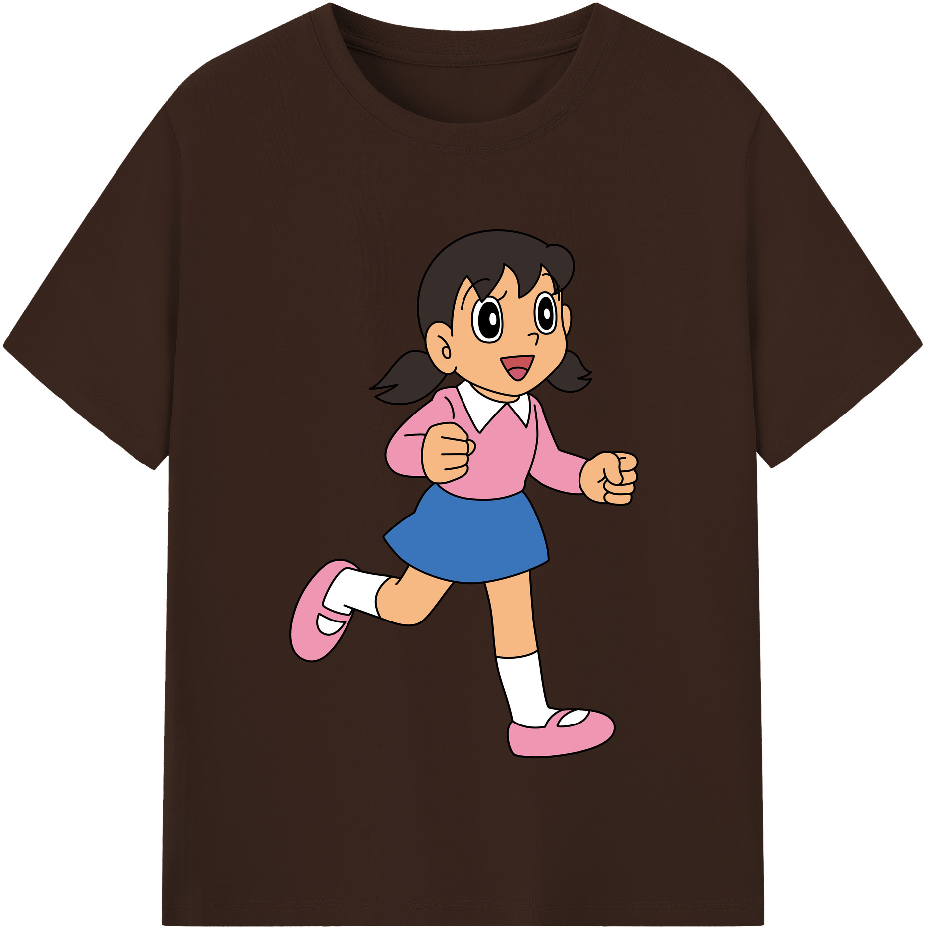 （画像用） ドラえもん みなもと しずか Doraemon Shizuka Minamoto 綿100％半袖Tシャツ（フロントプリント）
