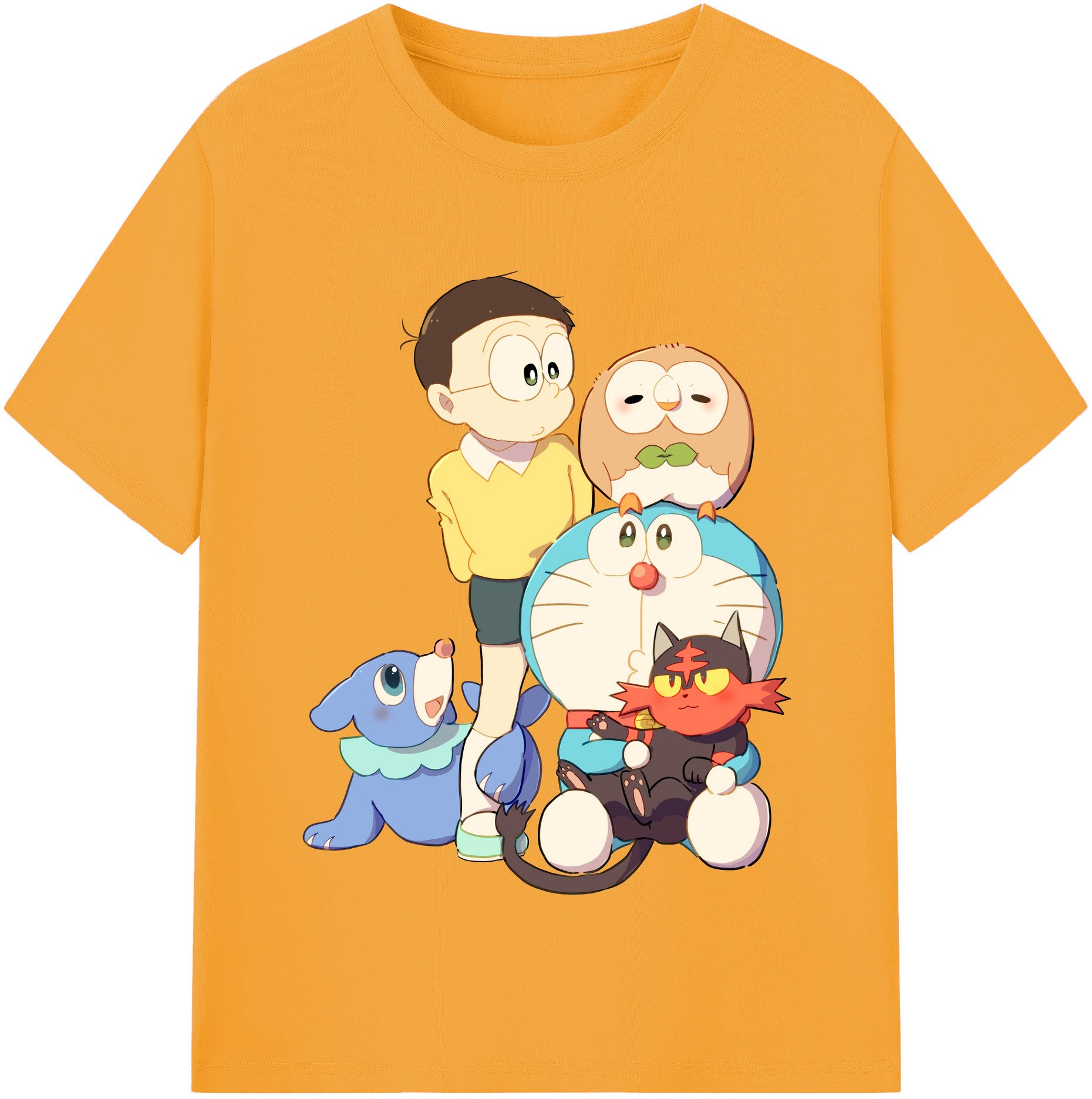 （画像用） ドラえもん Doraemon 綿100％半袖Tシャツ（フロントプリント）