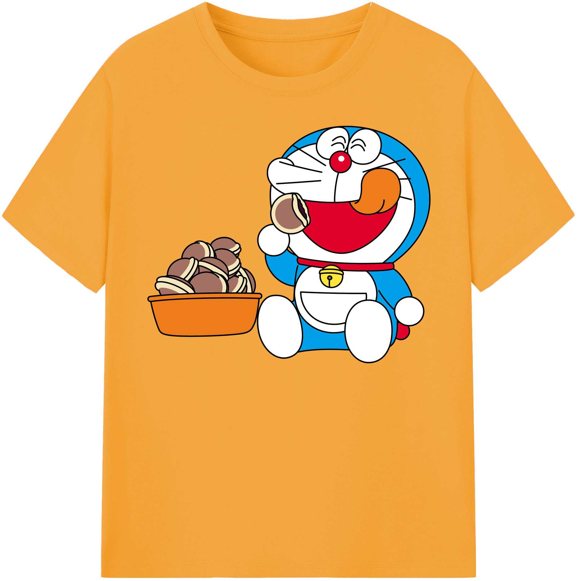 （画像用） ドラえもん Doraemon 綿100％半袖Tシャツ（フロントプリント）