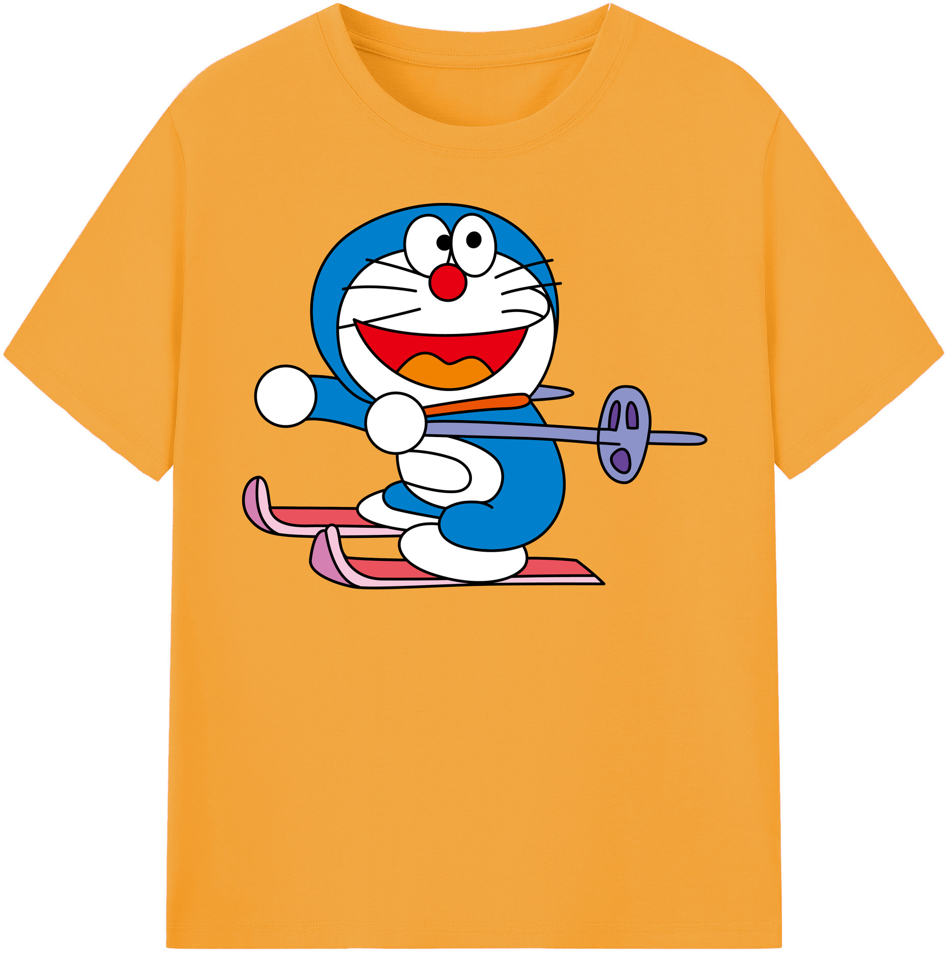 （画像用） ドラえもん Doraemon 綿100％半袖Tシャツ（フロントプリント）