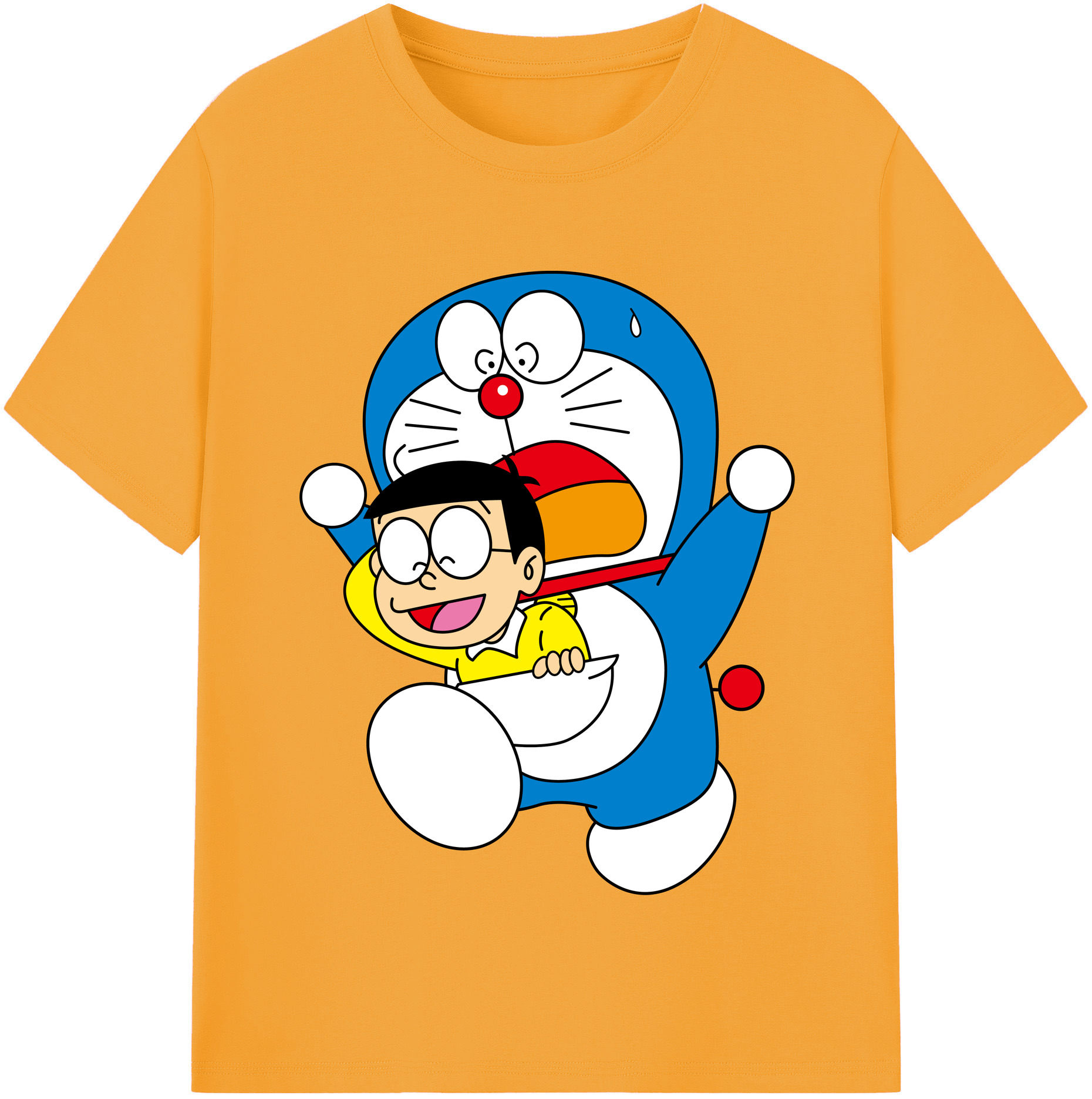 （画像用） ドラえもん Doraemon 綿100％半袖Tシャツ（フロントプリント）