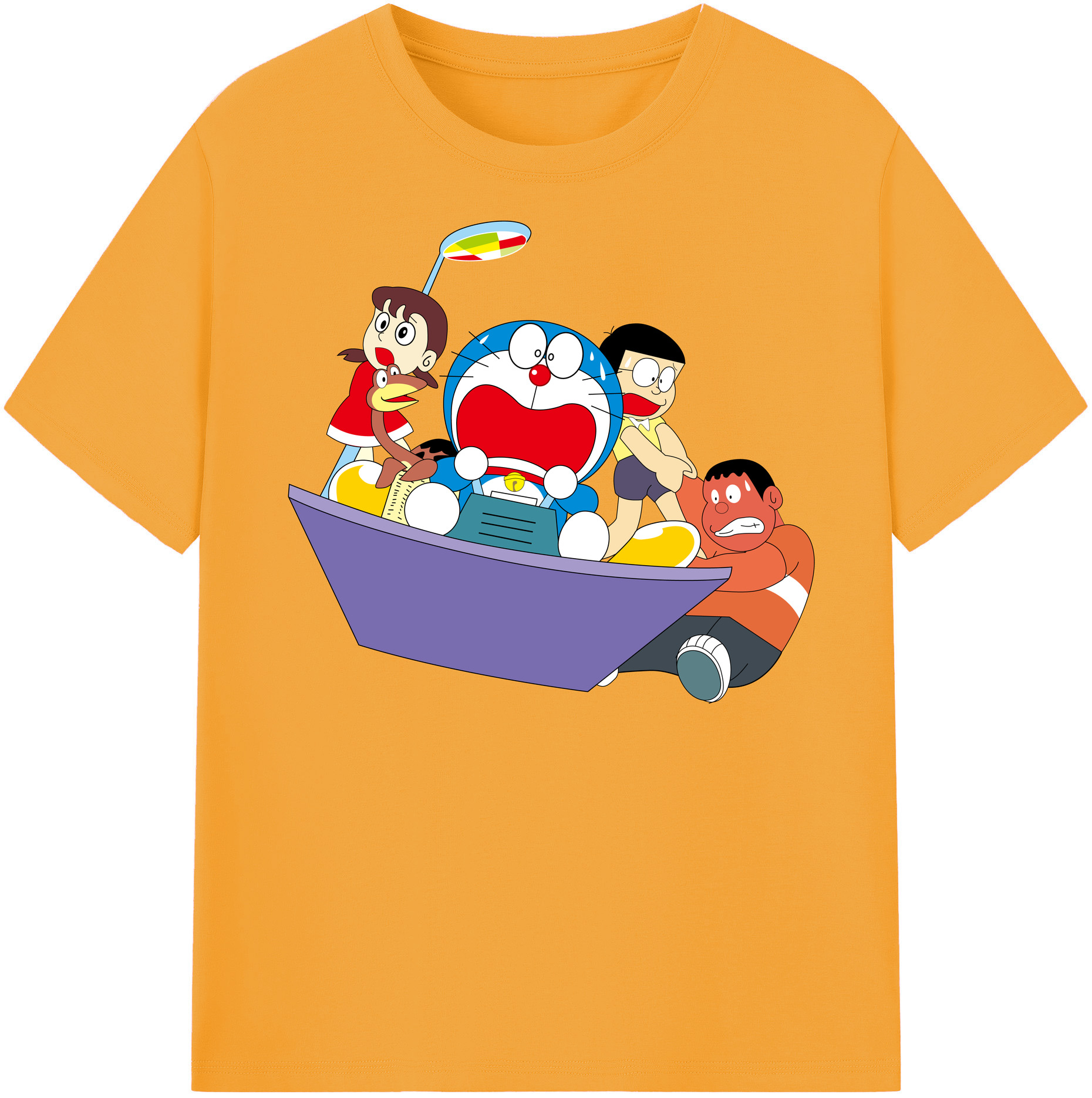 （画像用） ドラえもん Doraemon 綿100％半袖Tシャツ（フロントプリント）