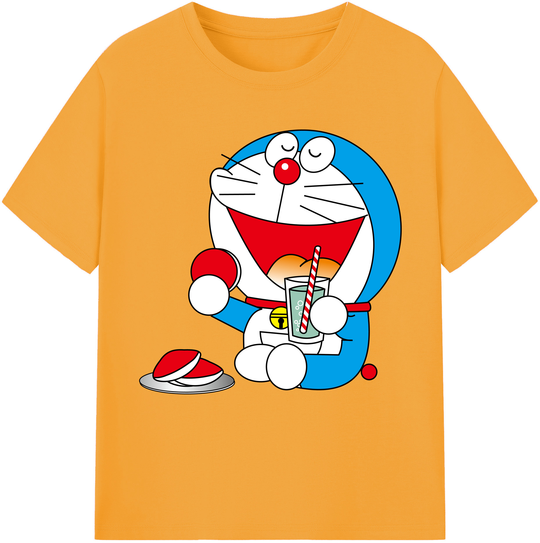（画像用） ドラえもん Doraemon 綿100％半袖Tシャツ（フロントプリント）