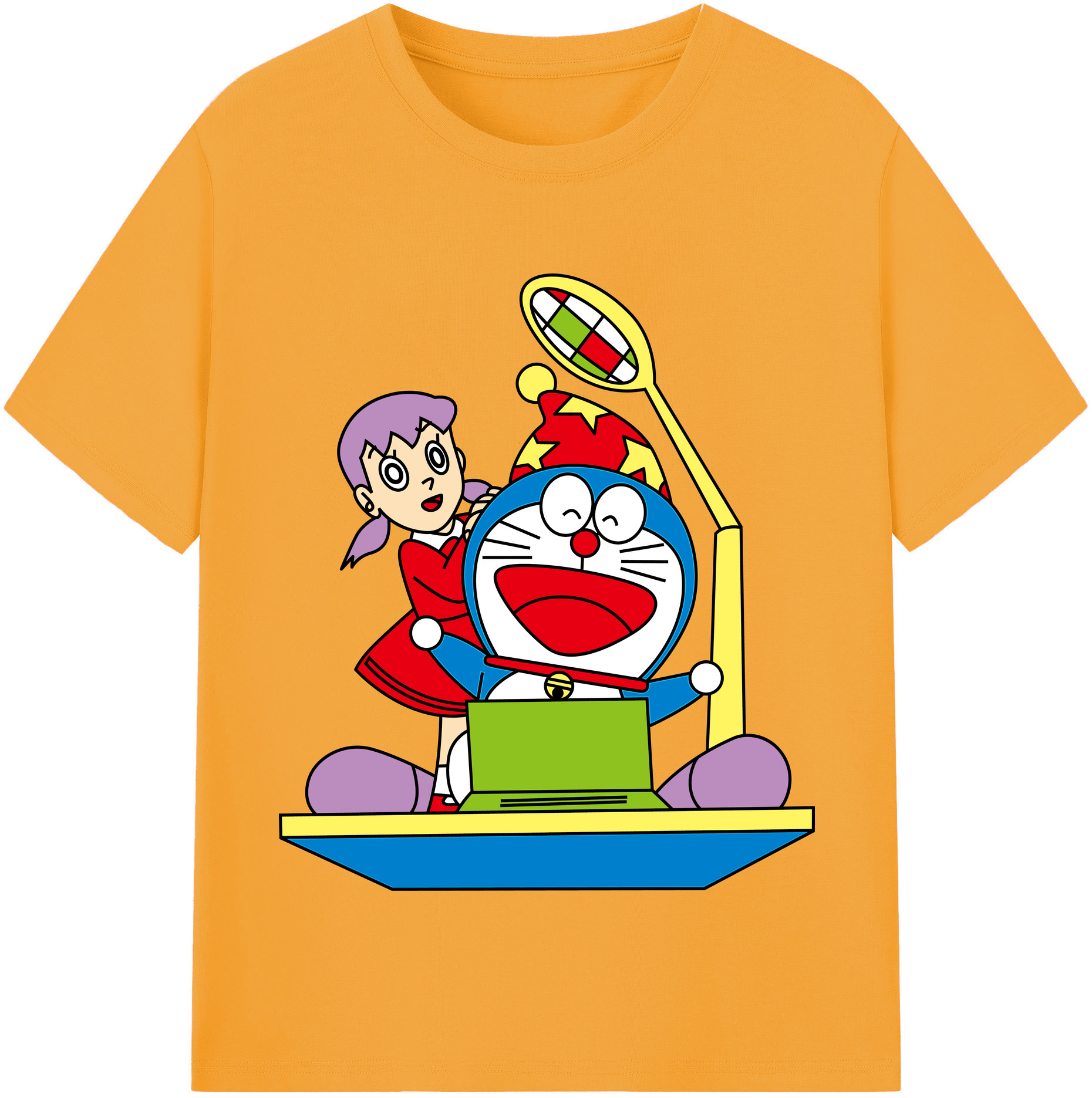 （画像用） ドラえもん みなもと しずか Doraemon Shizuka Minamoto 綿100％半袖Tシャツ（フロントプリント）