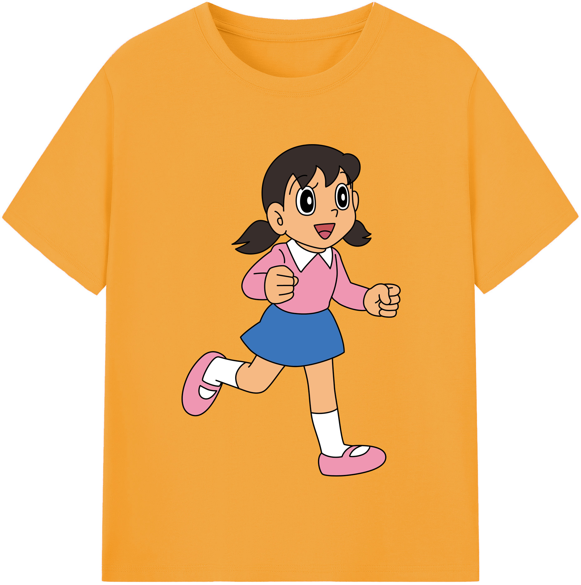 （画像用） ドラえもん みなもと しずか Doraemon Shizuka Minamoto 綿100％半袖Tシャツ（フロントプリント）