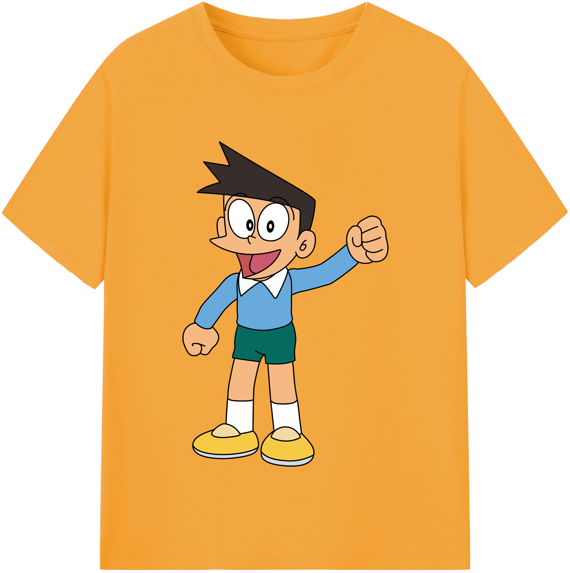（画像用） ドラえもん 骨川 スネ夫 Doraemon Honekawa Suneo 綿100％半袖Tシャツ（フロントプリント）