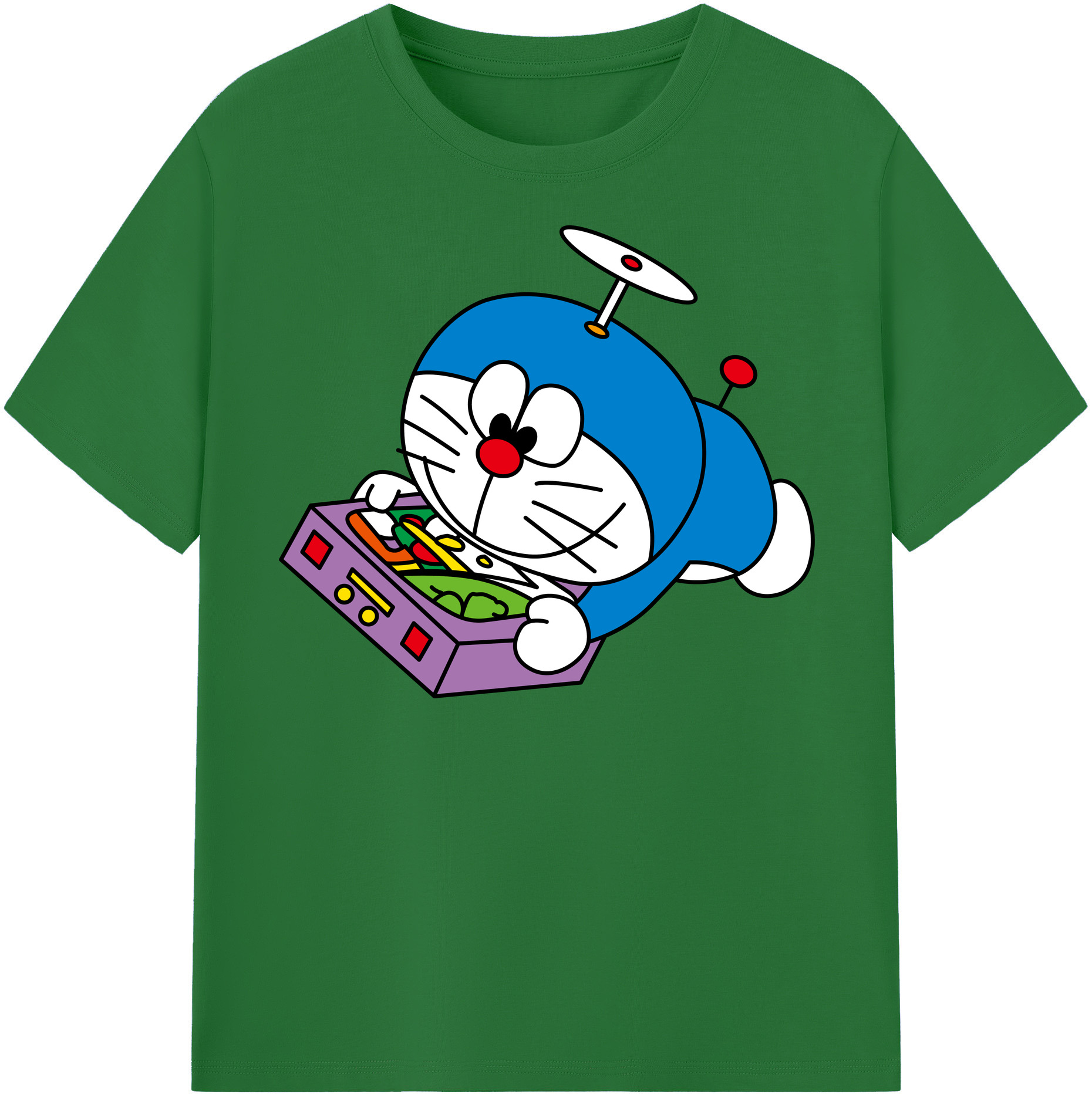 （画像用） ドラえもん Doraemon 綿100％半袖Tシャツ（フロントプリント）