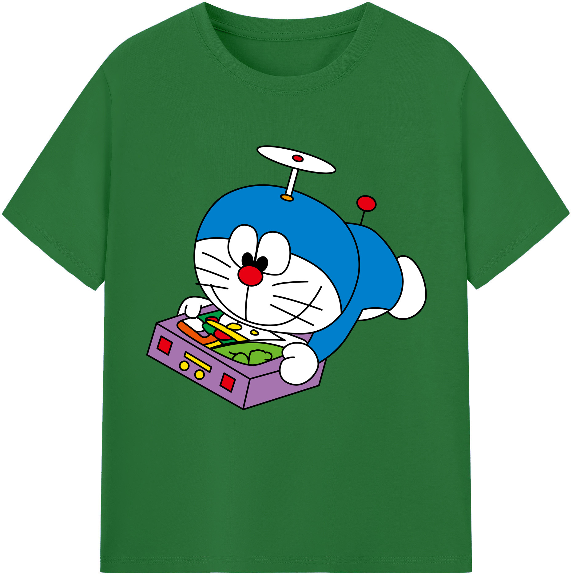 （画像用） ドラえもん Doraemon 綿100％半袖Tシャツ（フロントプリント）