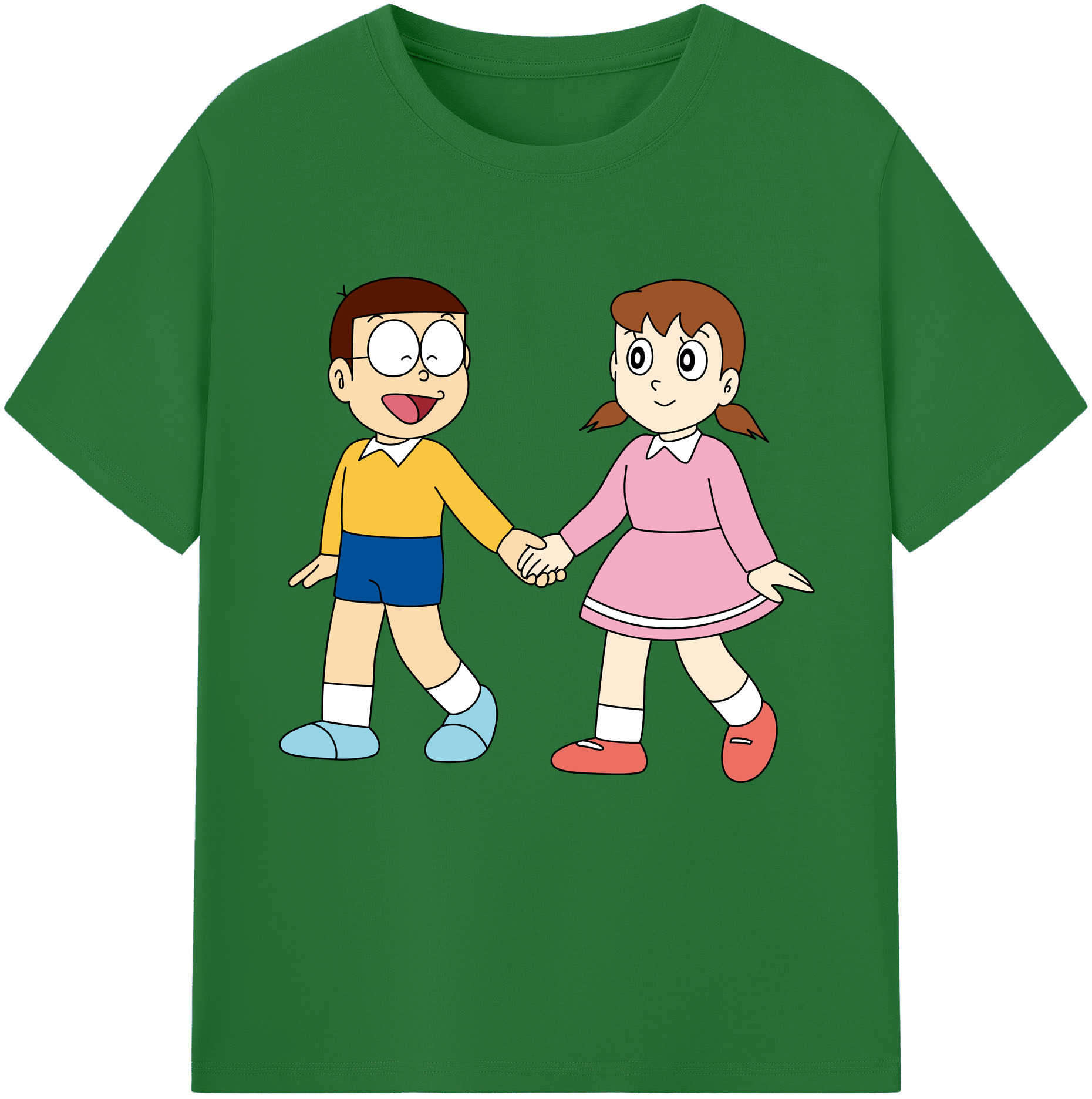 （画像用） ドラえもん 野比 のび太 Doraemon Nobita Nobi 綿100％半袖Tシャツ（フロントプリント）