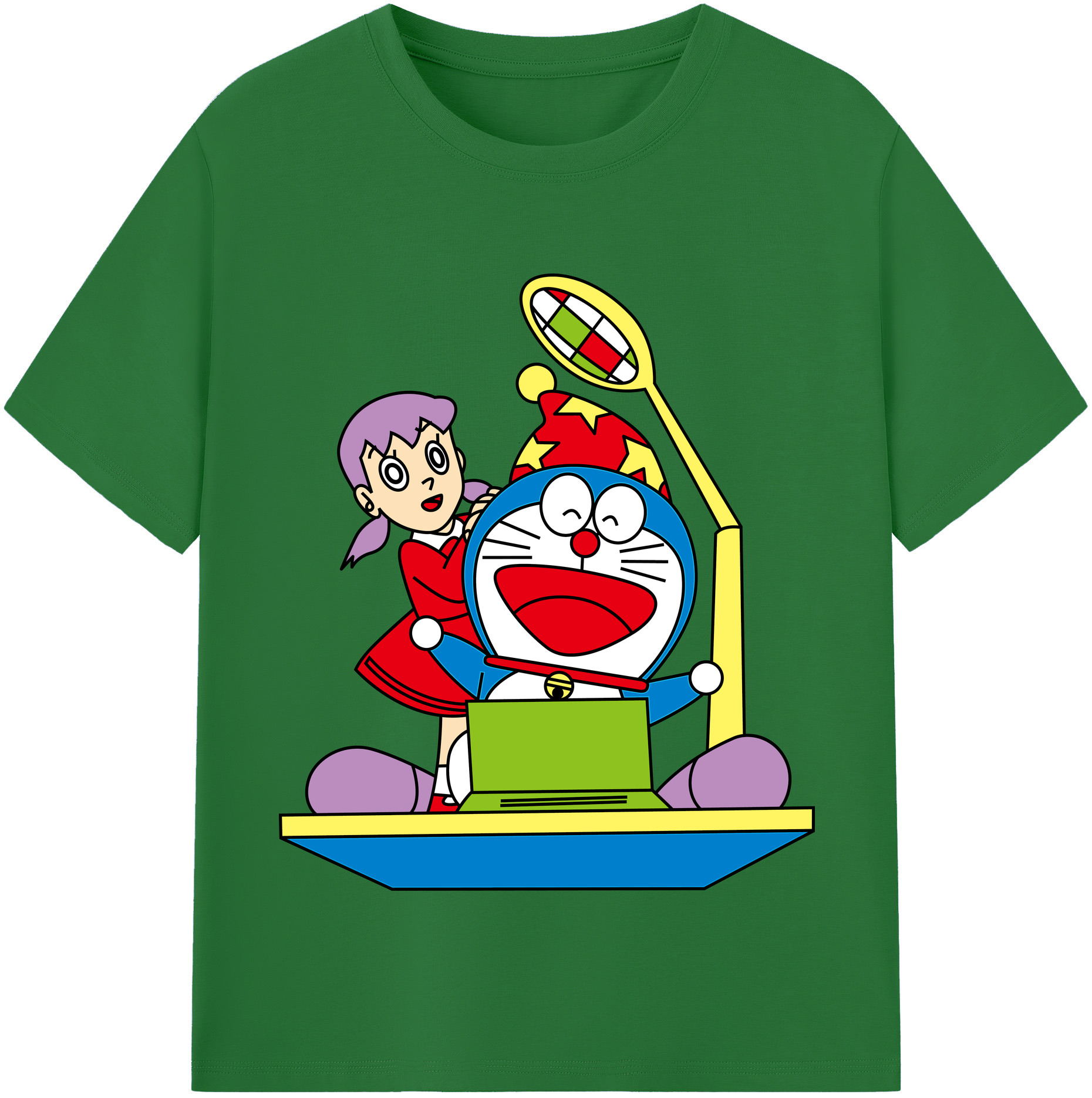（画像用） ドラえもん みなもと しずか Doraemon Shizuka Minamoto 綿100％半袖Tシャツ（フロントプリント）