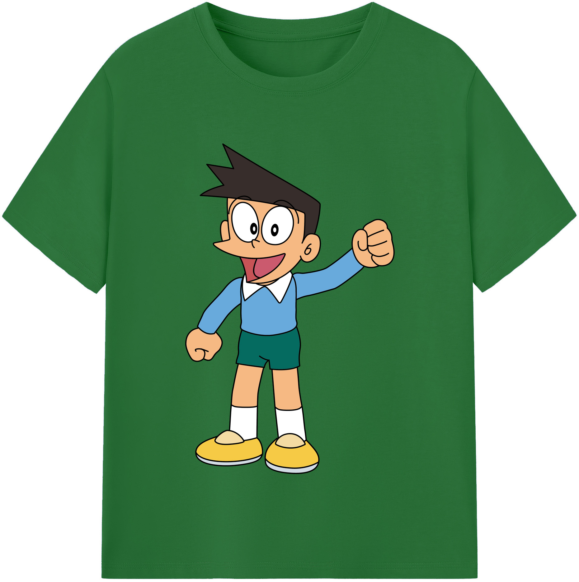 （画像用） ドラえもん 骨川 スネ夫 Doraemon Honekawa Suneo 綿100％半袖Tシャツ（フロントプリント）