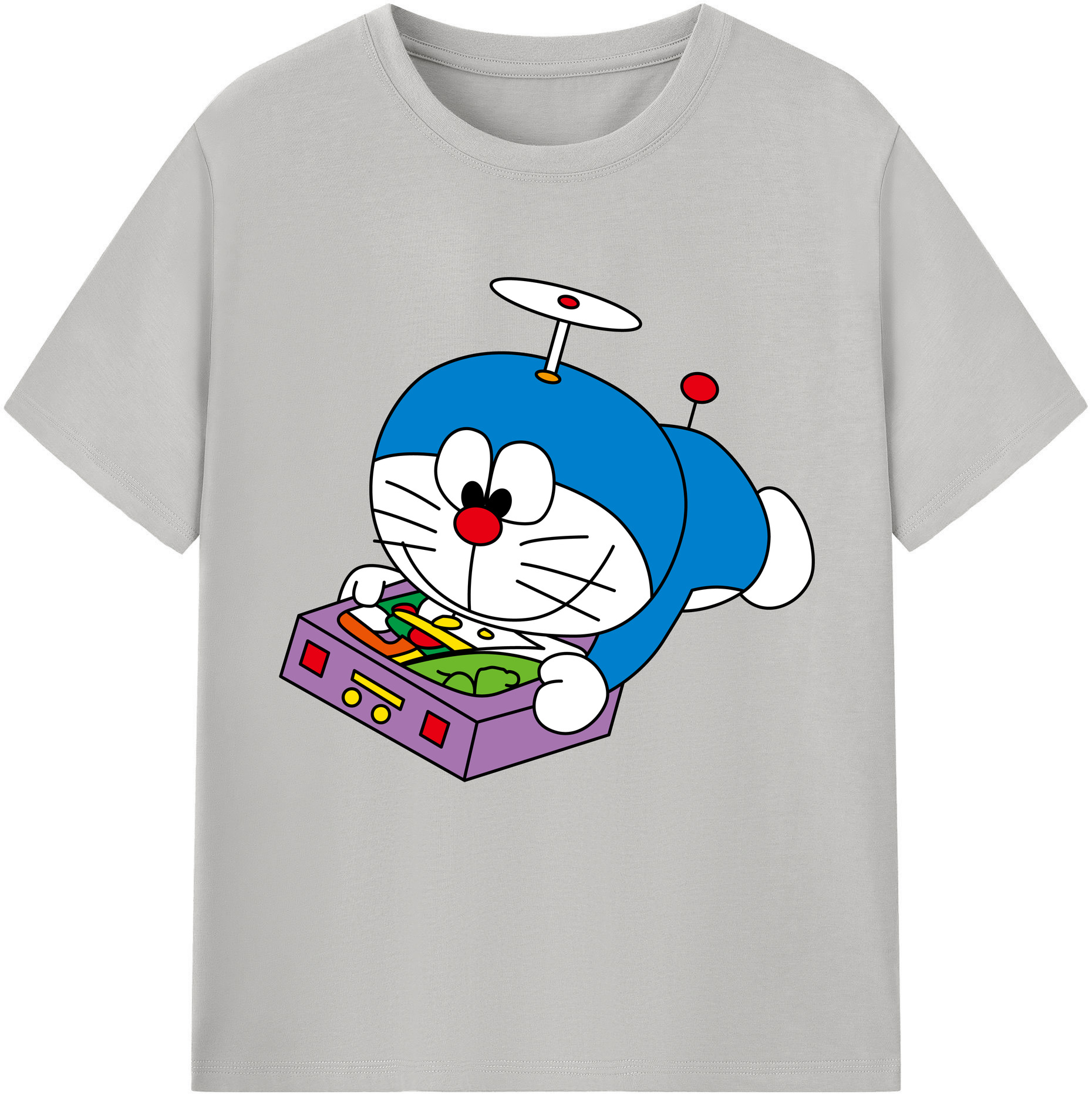 （画像用） ドラえもん Doraemon 綿100％半袖Tシャツ（フロントプリント）