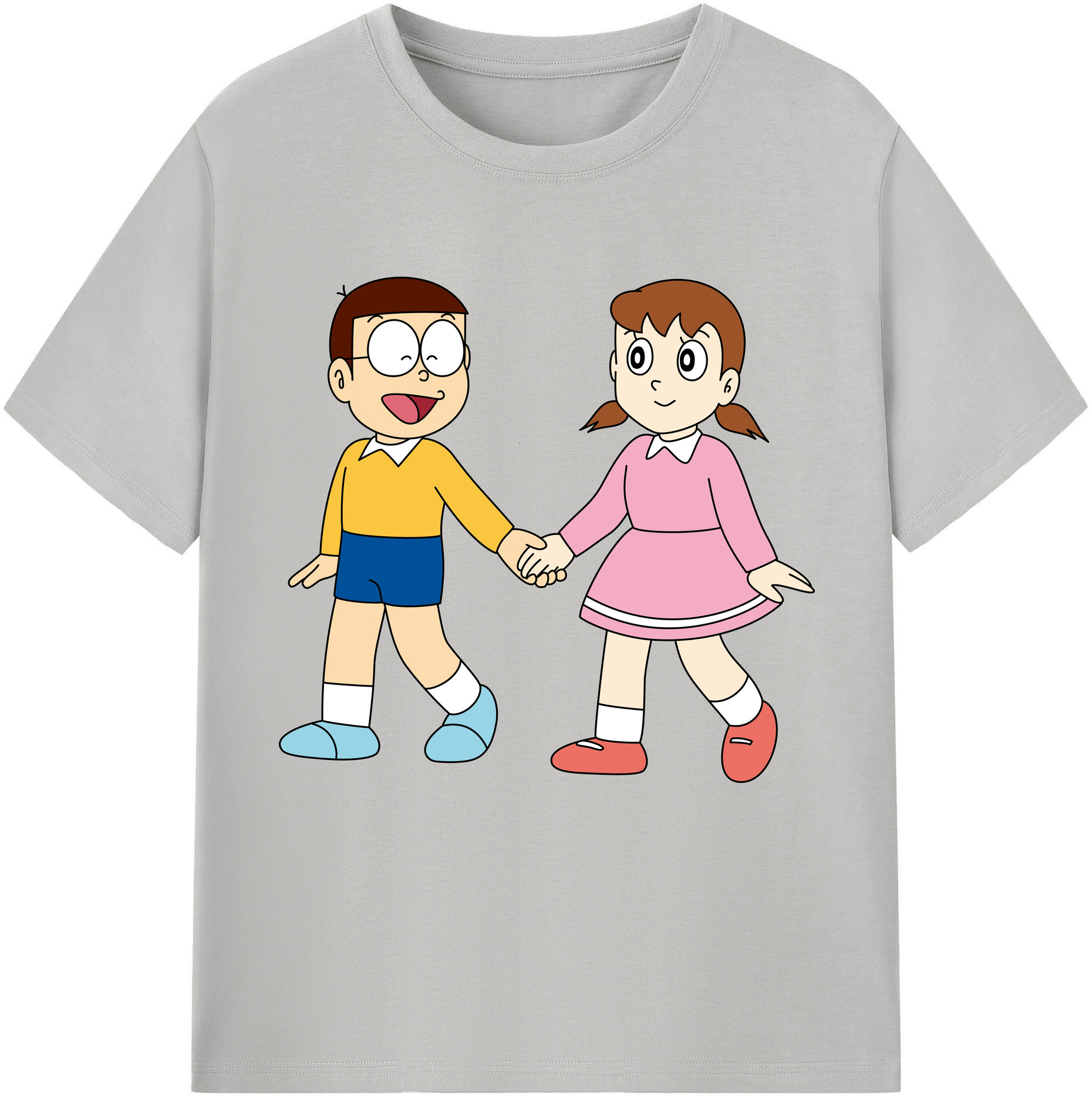 （画像用） ドラえもん 野比 のび太 Doraemon Nobita Nobi 綿100％半袖Tシャツ（フロントプリント）