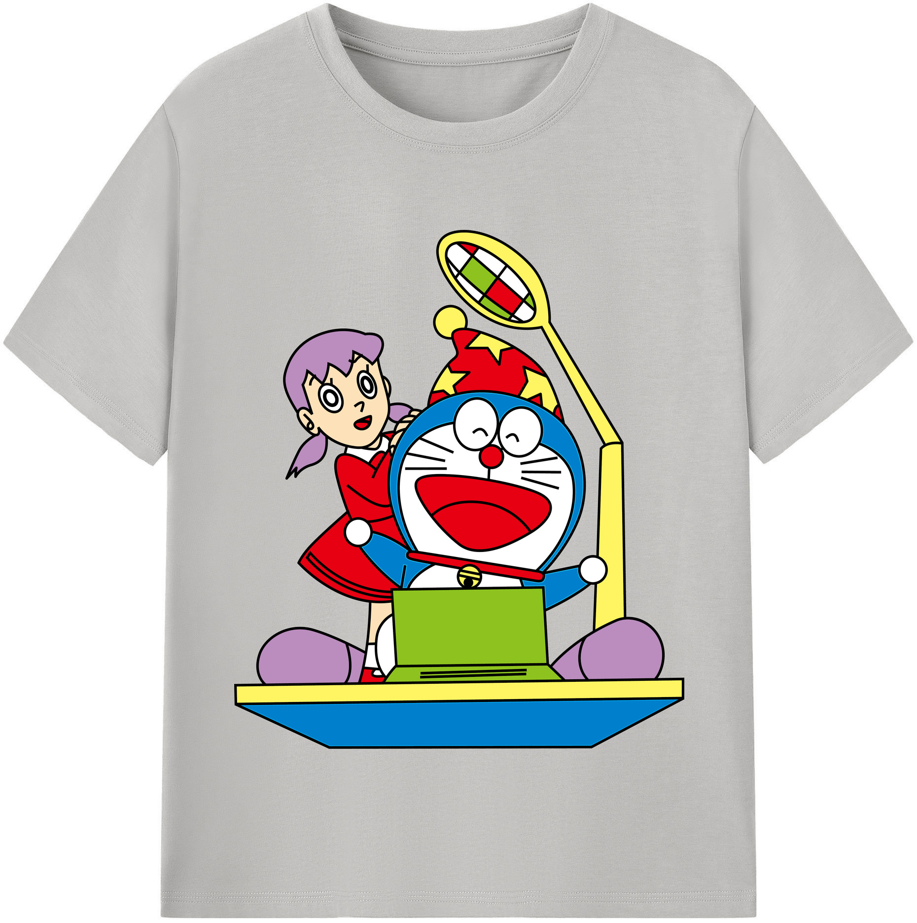 （画像用） ドラえもん みなもと しずか Doraemon Shizuka Minamoto 綿100％半袖Tシャツ（フロントプリント）