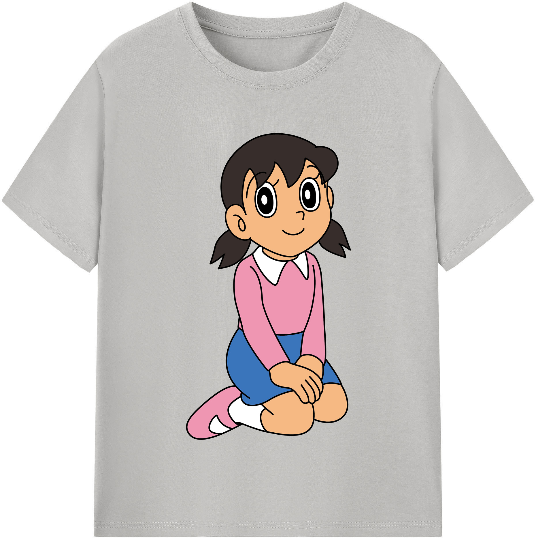 （画像用） ドラえもん みなもと しずか Doraemon Shizuka Minamoto 綿100％半袖Tシャツ（フロントプリント）