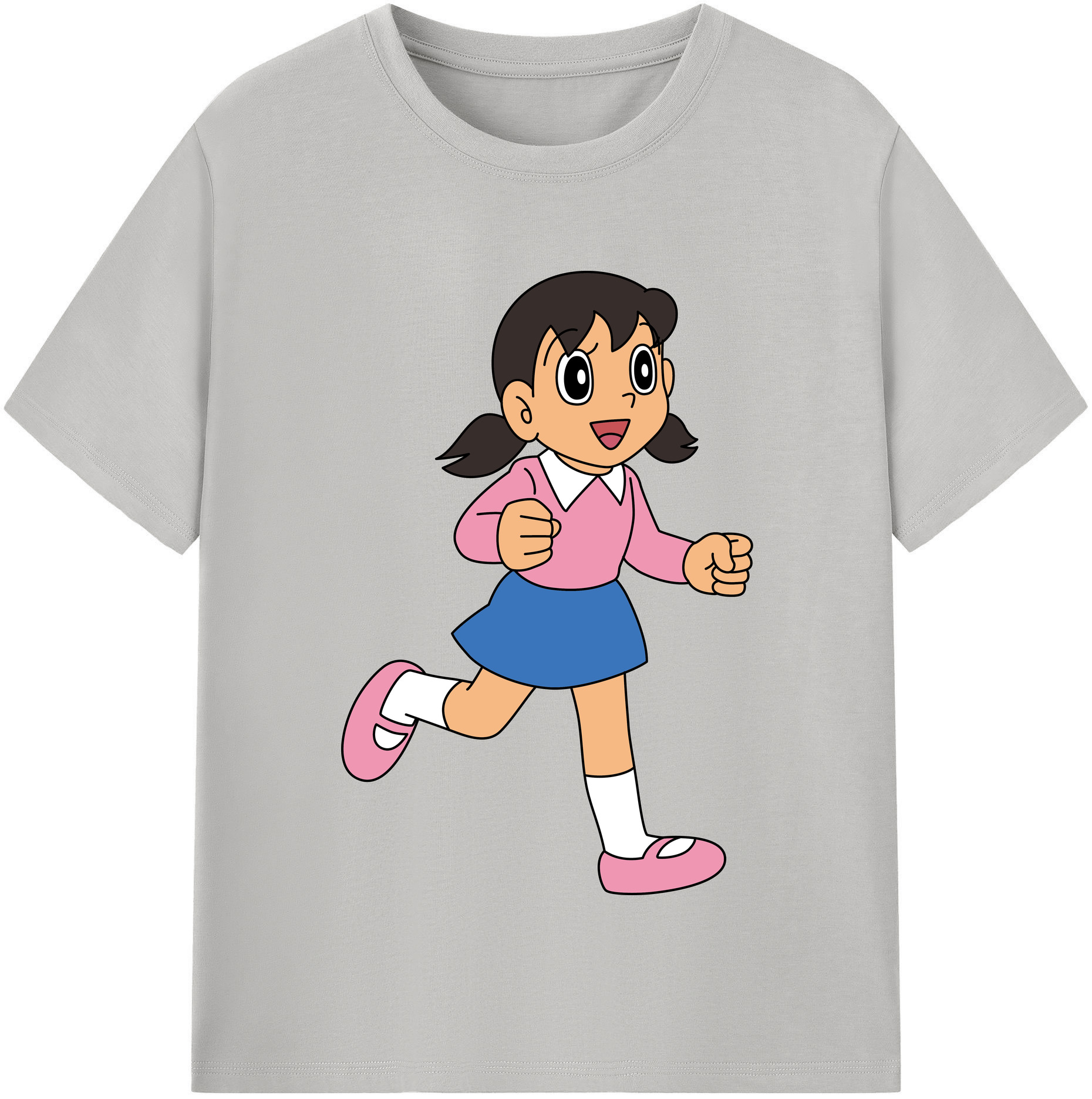 （画像用） ドラえもん みなもと しずか Doraemon Shizuka Minamoto 綿100％半袖Tシャツ（フロントプリント）