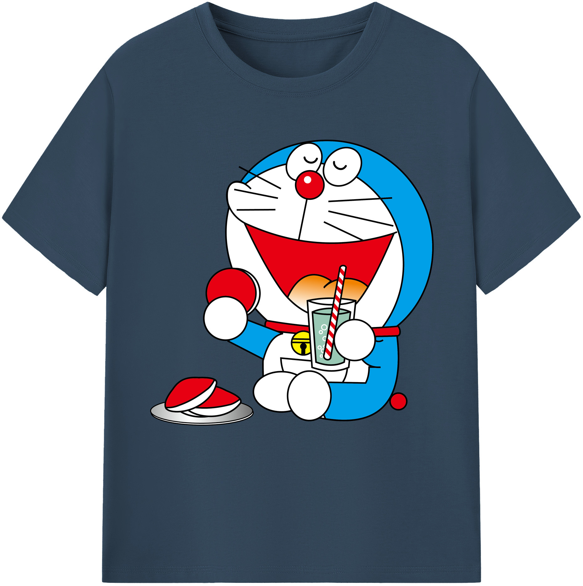 （画像用） ドラえもん Doraemon 綿100％半袖Tシャツ（フロントプリント）