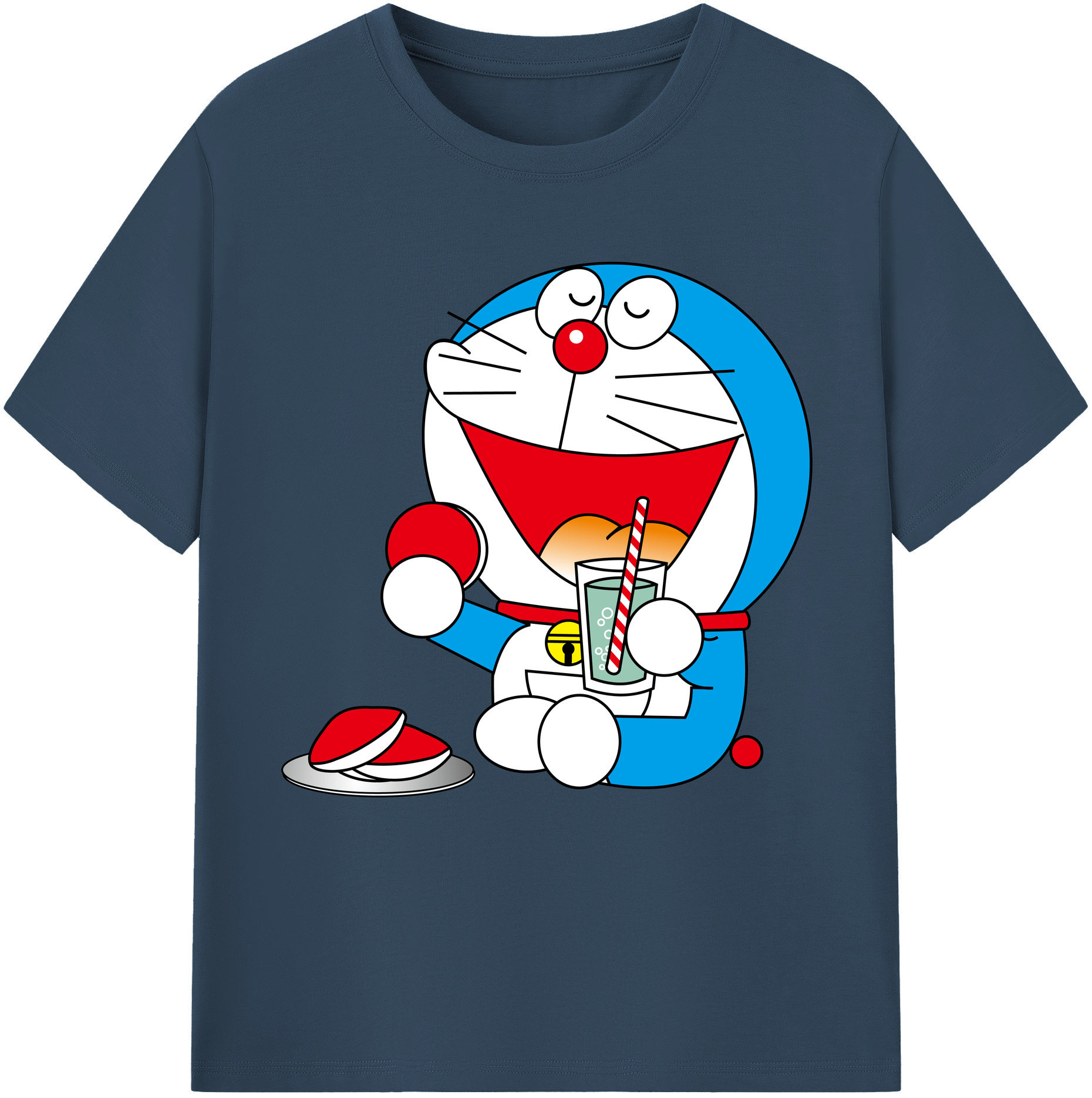（画像用） ドラえもん Doraemon 綿100％半袖Tシャツ（フロントプリント）
