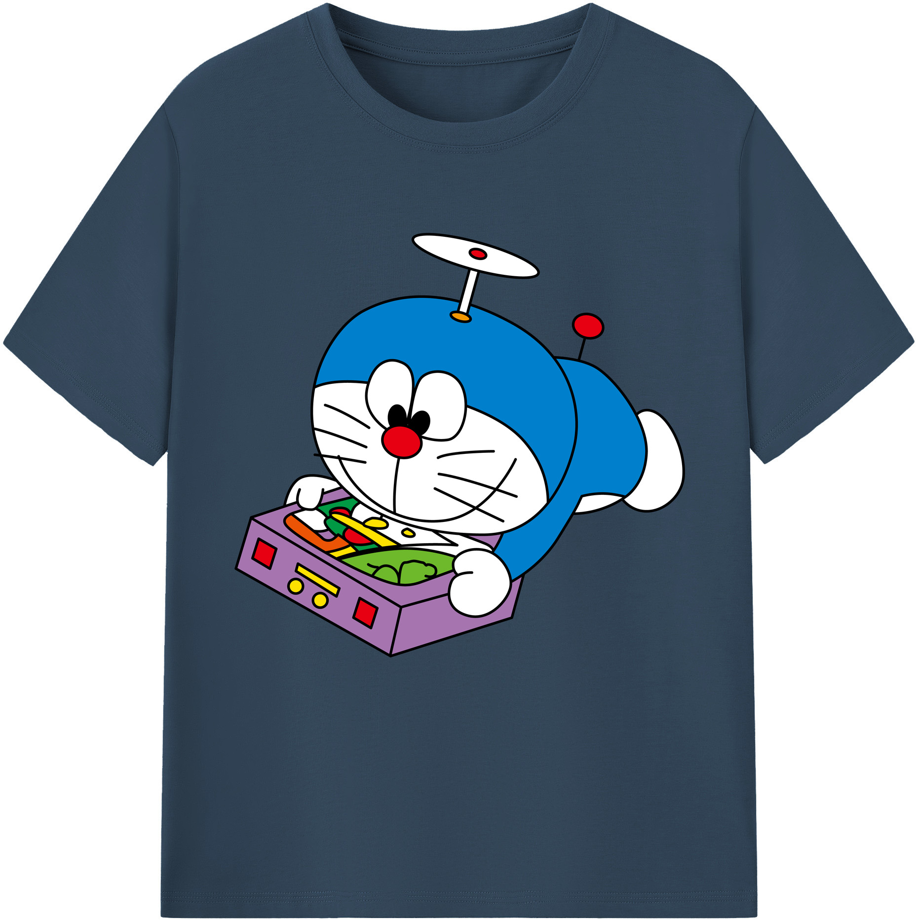 （画像用） ドラえもん Doraemon 綿100％半袖Tシャツ（フロントプリント）