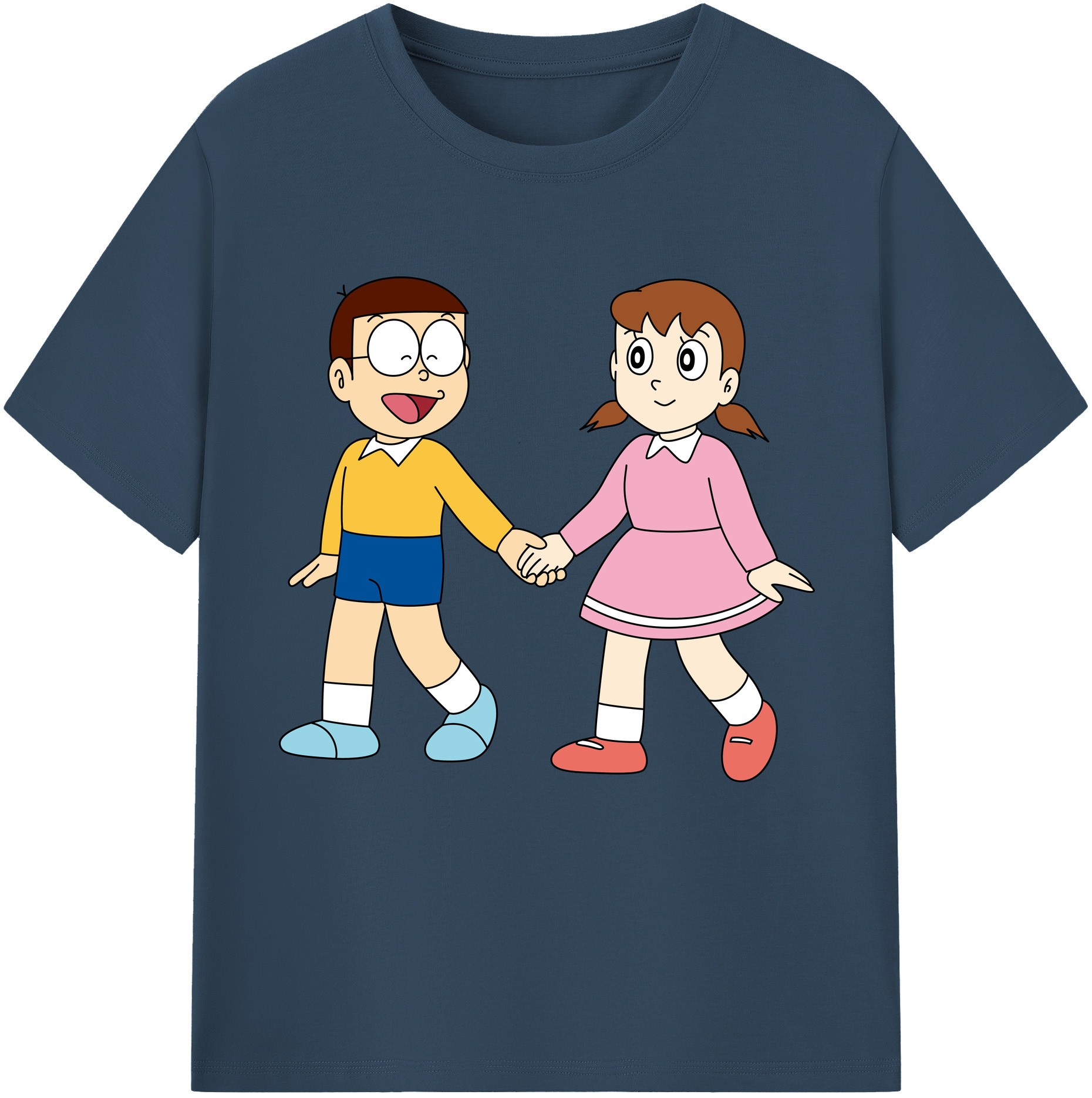 （画像用） ドラえもん 野比 のび太 Doraemon Nobita Nobi 綿100％半袖Tシャツ（フロントプリント）