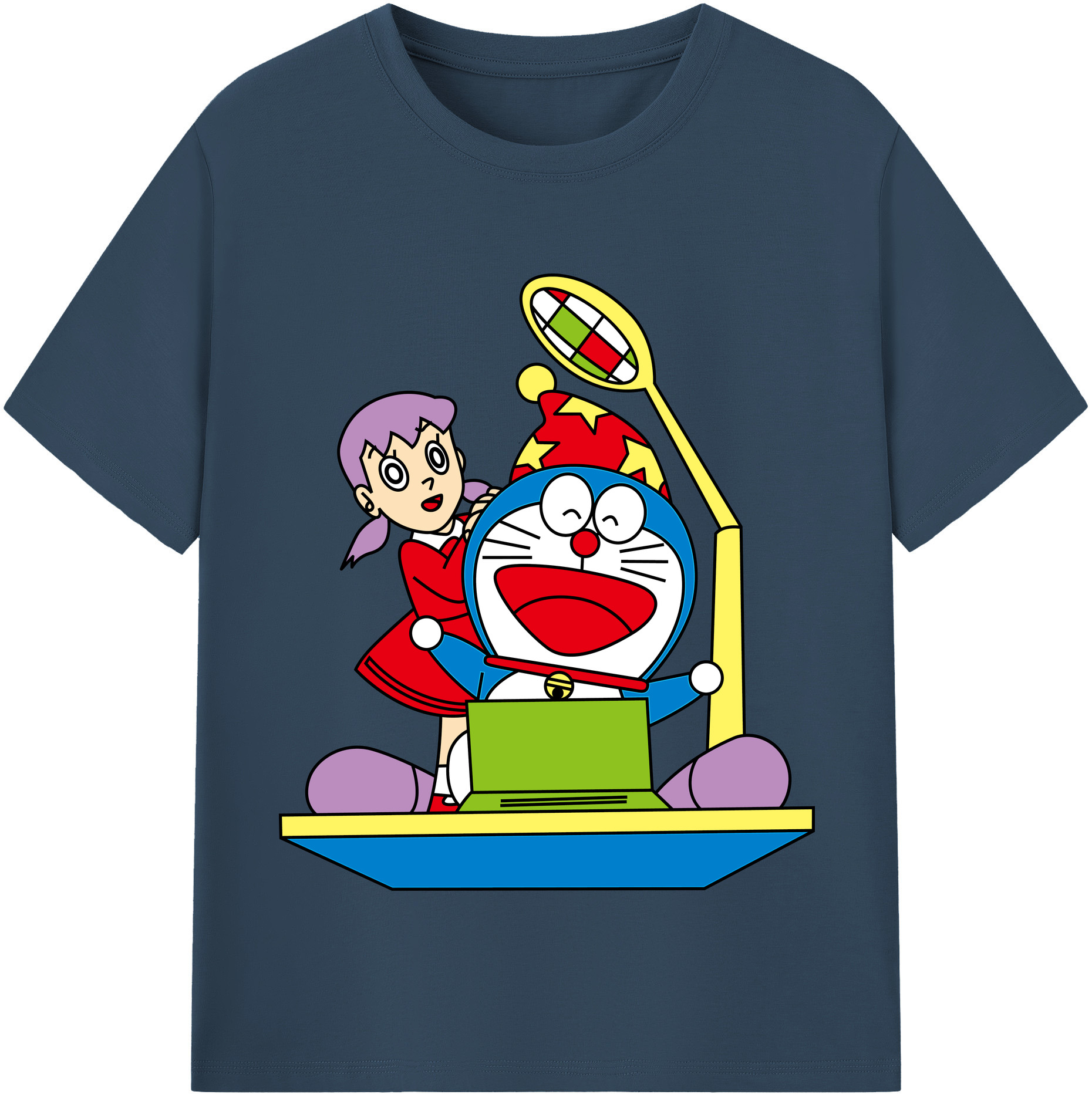 （画像用） ドラえもん みなもと しずか Doraemon Shizuka Minamoto 綿100％半袖Tシャツ（フロントプリント）