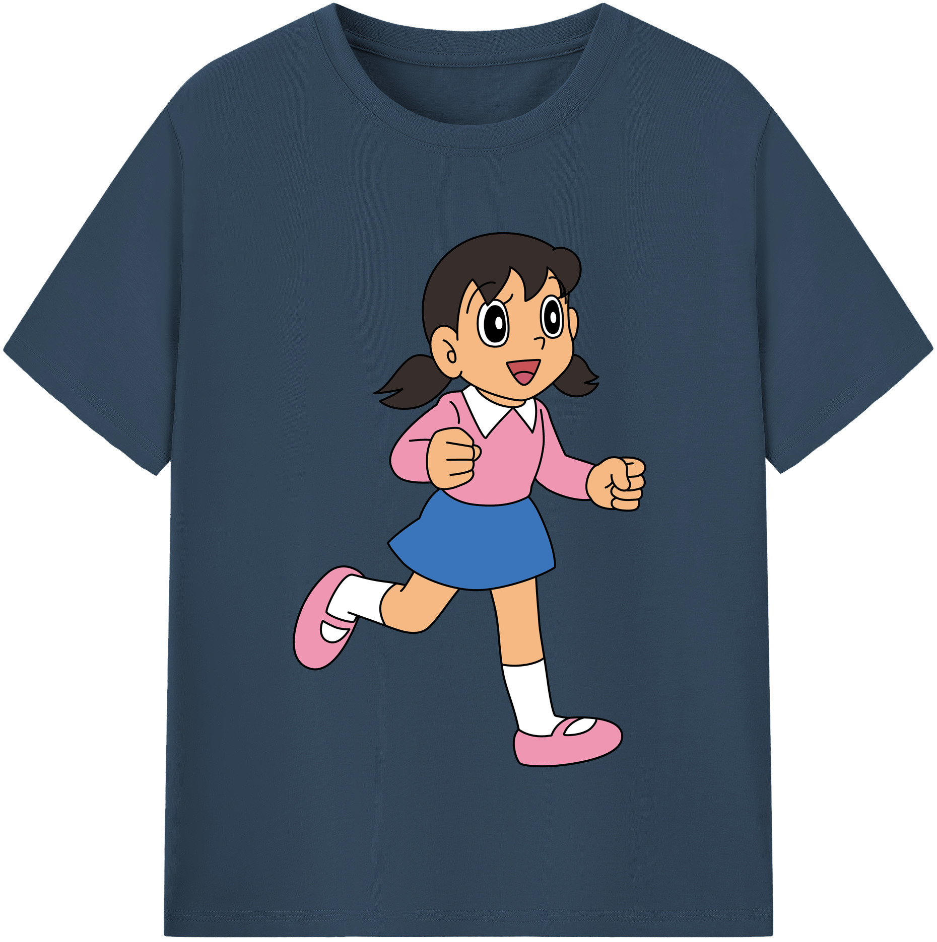 （画像用） ドラえもん みなもと しずか Doraemon Shizuka Minamoto 綿100％半袖Tシャツ（フロントプリント）