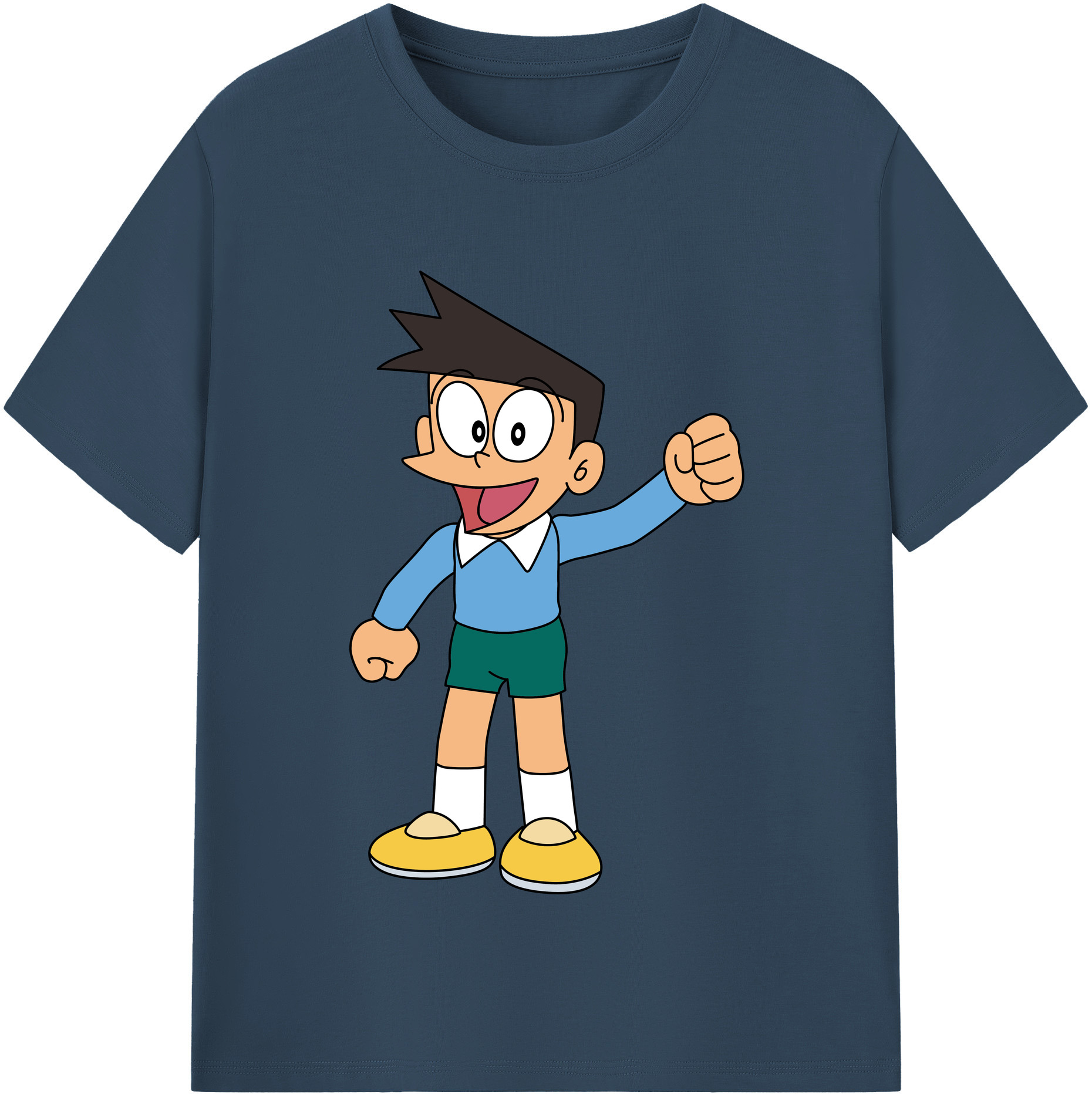 （画像用） ドラえもん 骨川 スネ夫 Doraemon Honekawa Suneo 綿100％半袖Tシャツ（フロントプリント）