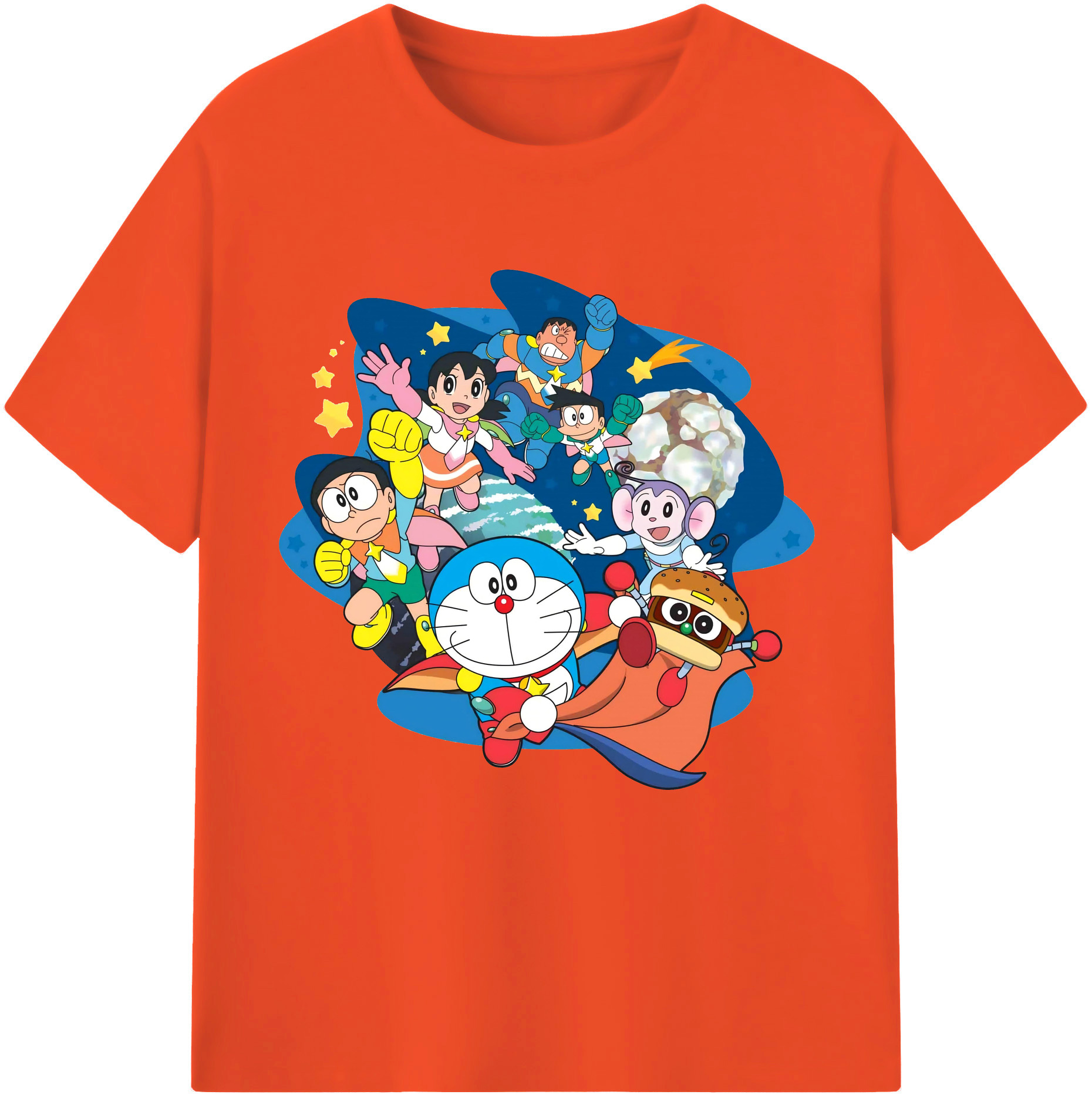 （画像用） ドラえもん Doraemon 綿100％半袖Tシャツ（フロントプリント）