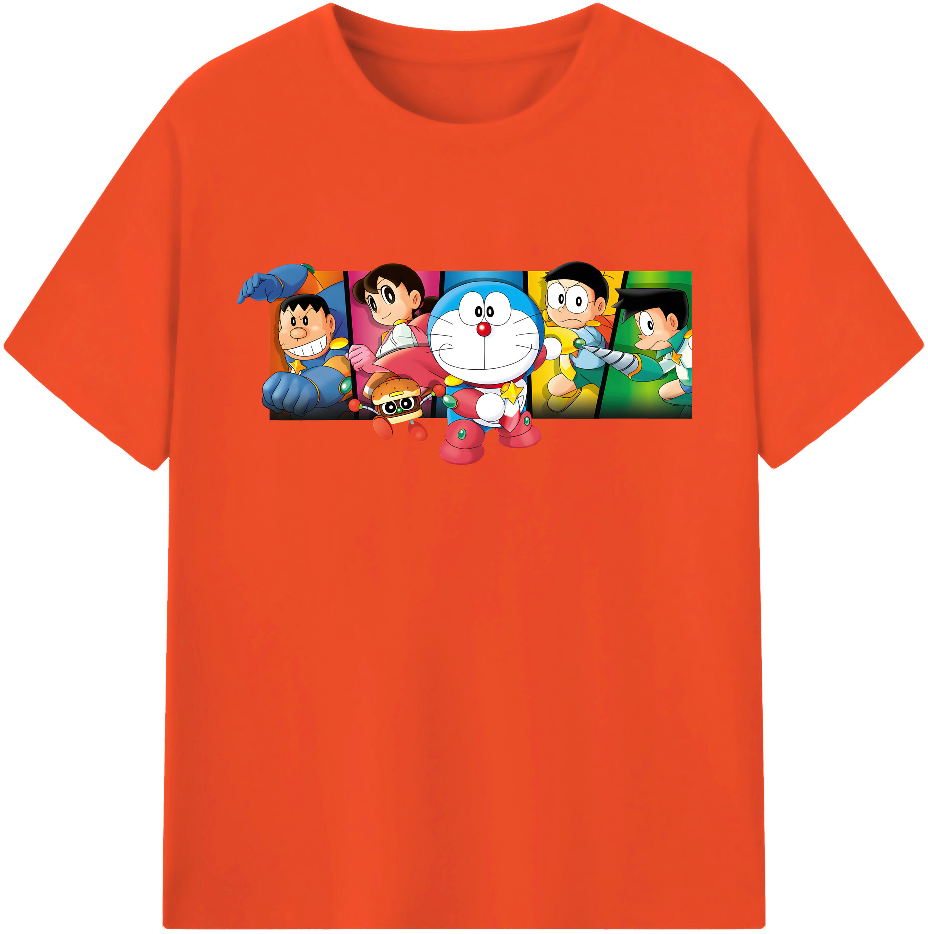 （画像用） ドラえもん Doraemon 綿100％半袖Tシャツ（フロントプリント）