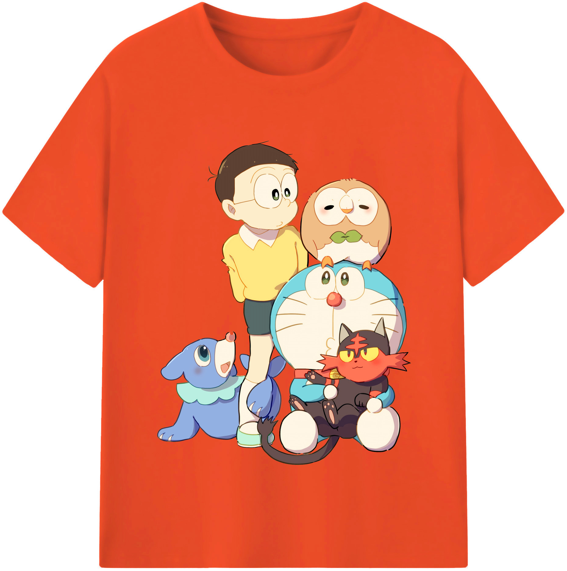 （画像用） ドラえもん Doraemon 綿100％半袖Tシャツ（フロントプリント）