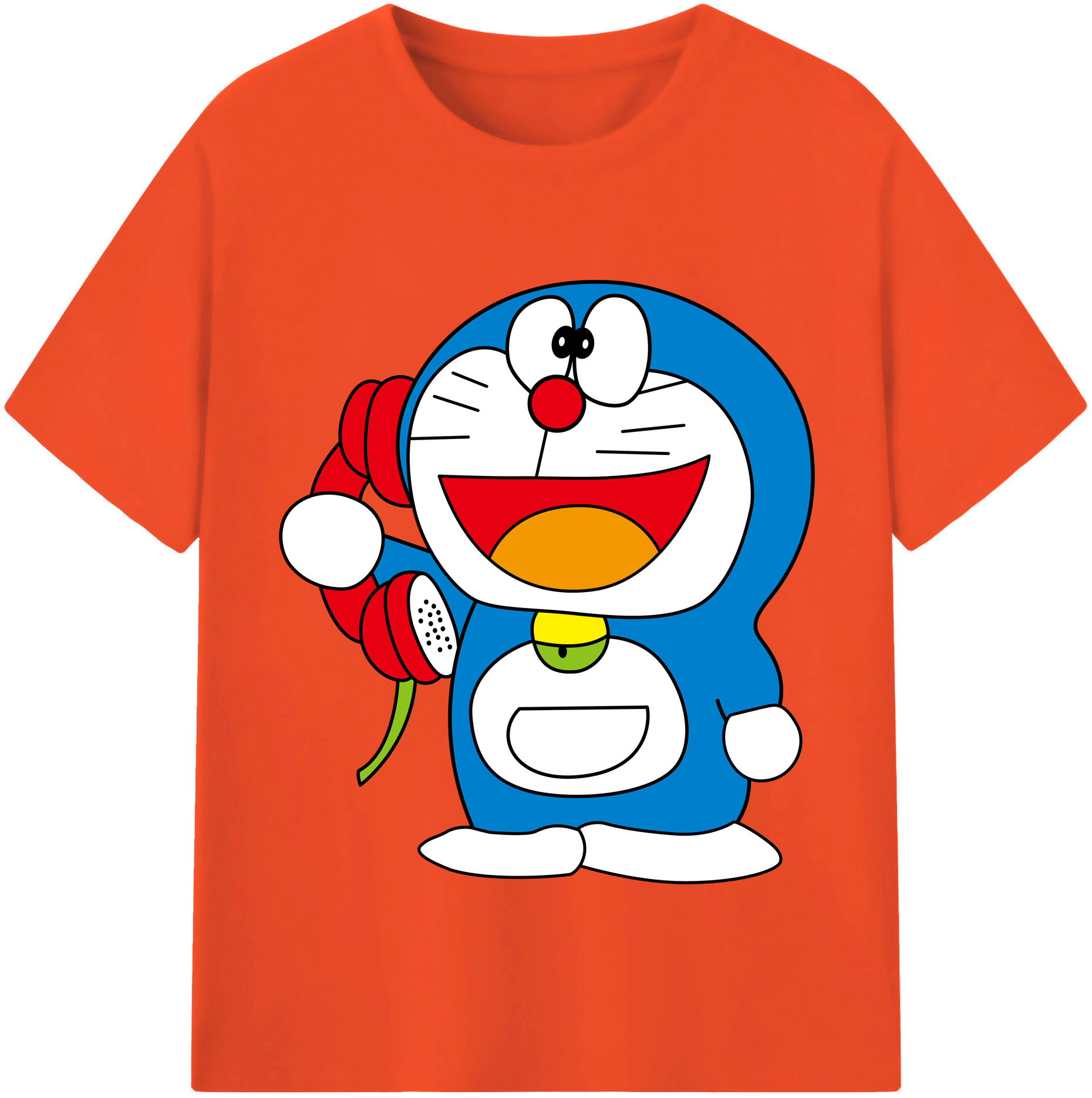 （画像用） ドラえもん Doraemon 綿100％半袖Tシャツ（フロントプリント）