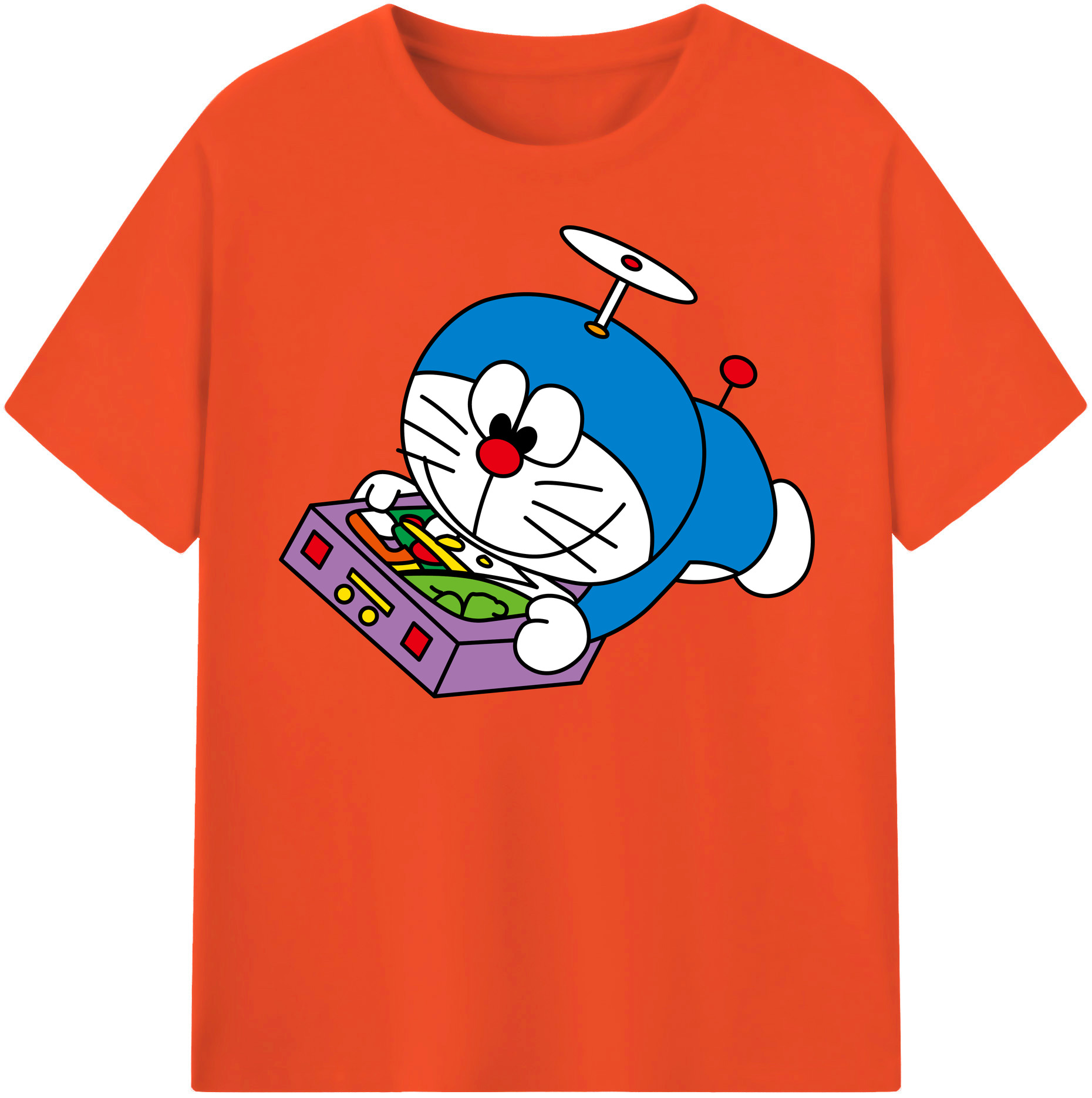 （画像用） ドラえもん Doraemon 綿100％半袖Tシャツ（フロントプリント）