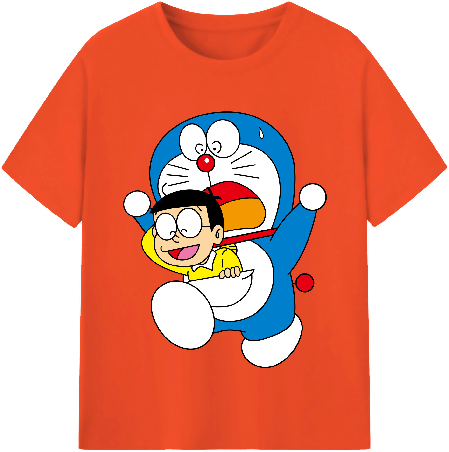 （画像用） ドラえもん Doraemon 綿100％半袖Tシャツ（フロントプリント）