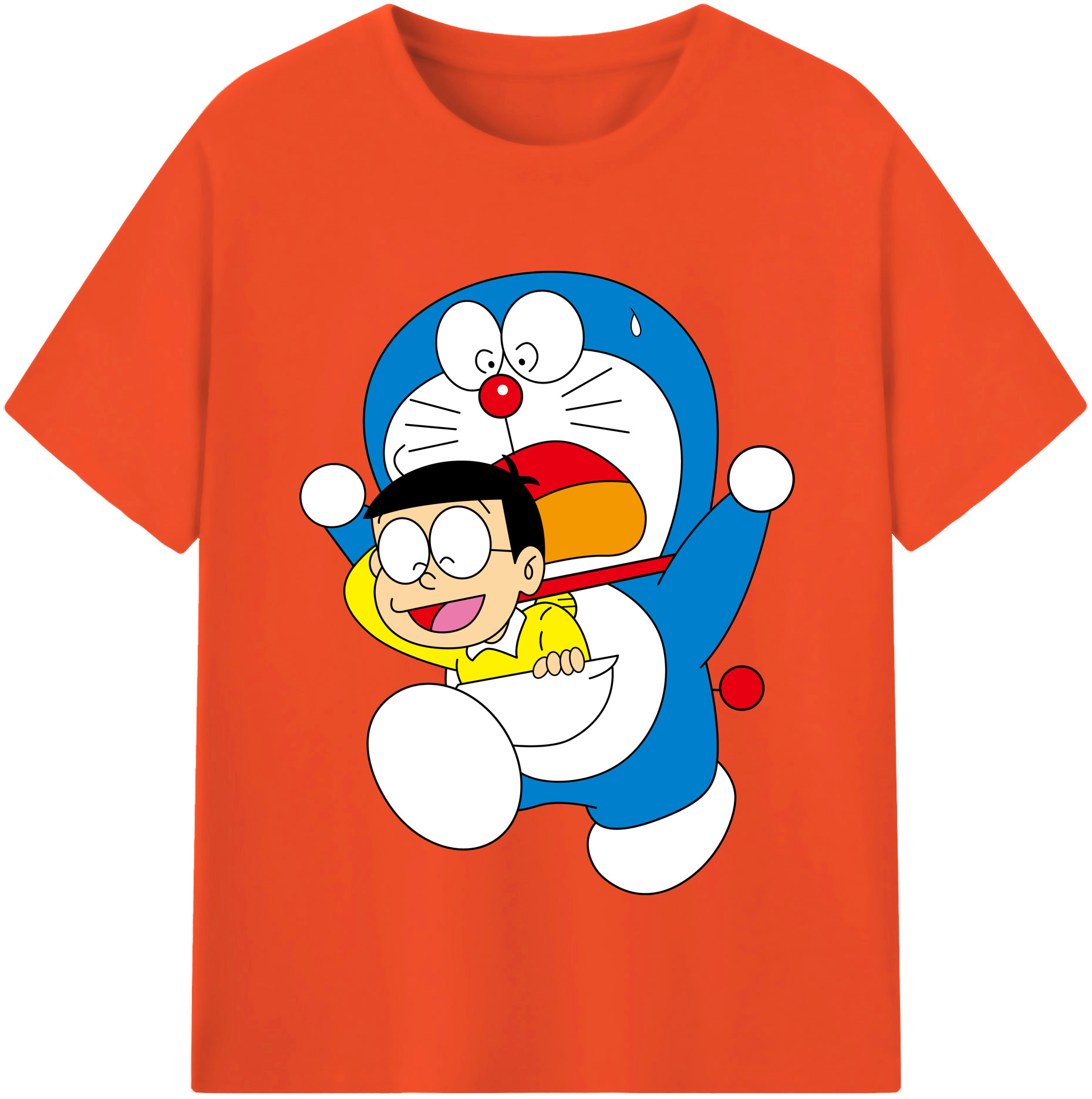 （画像用） ドラえもん Doraemon 綿100％半袖Tシャツ（フロントプリント）
