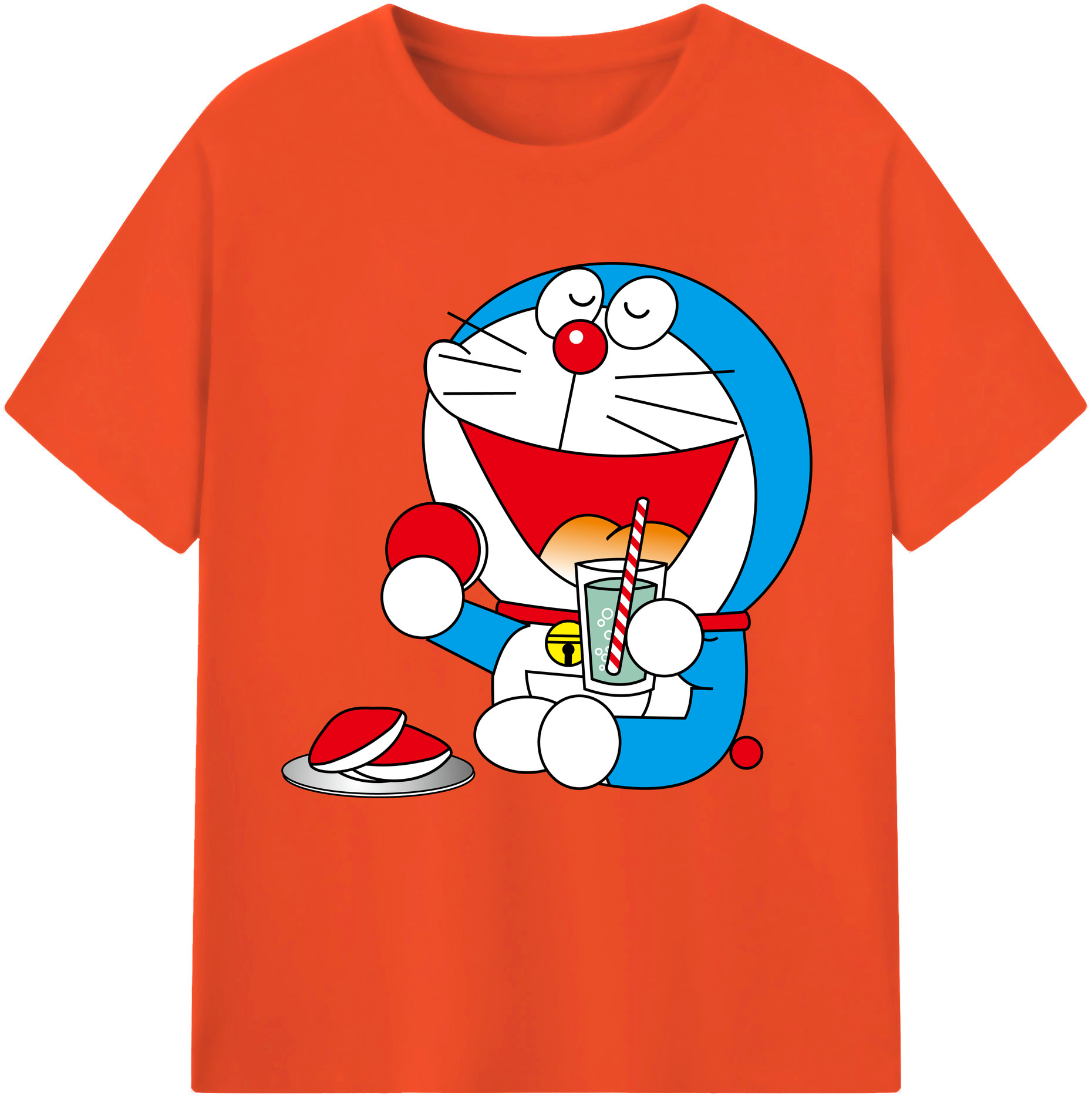 （画像用） ドラえもん Doraemon 綿100％半袖Tシャツ（フロントプリント）