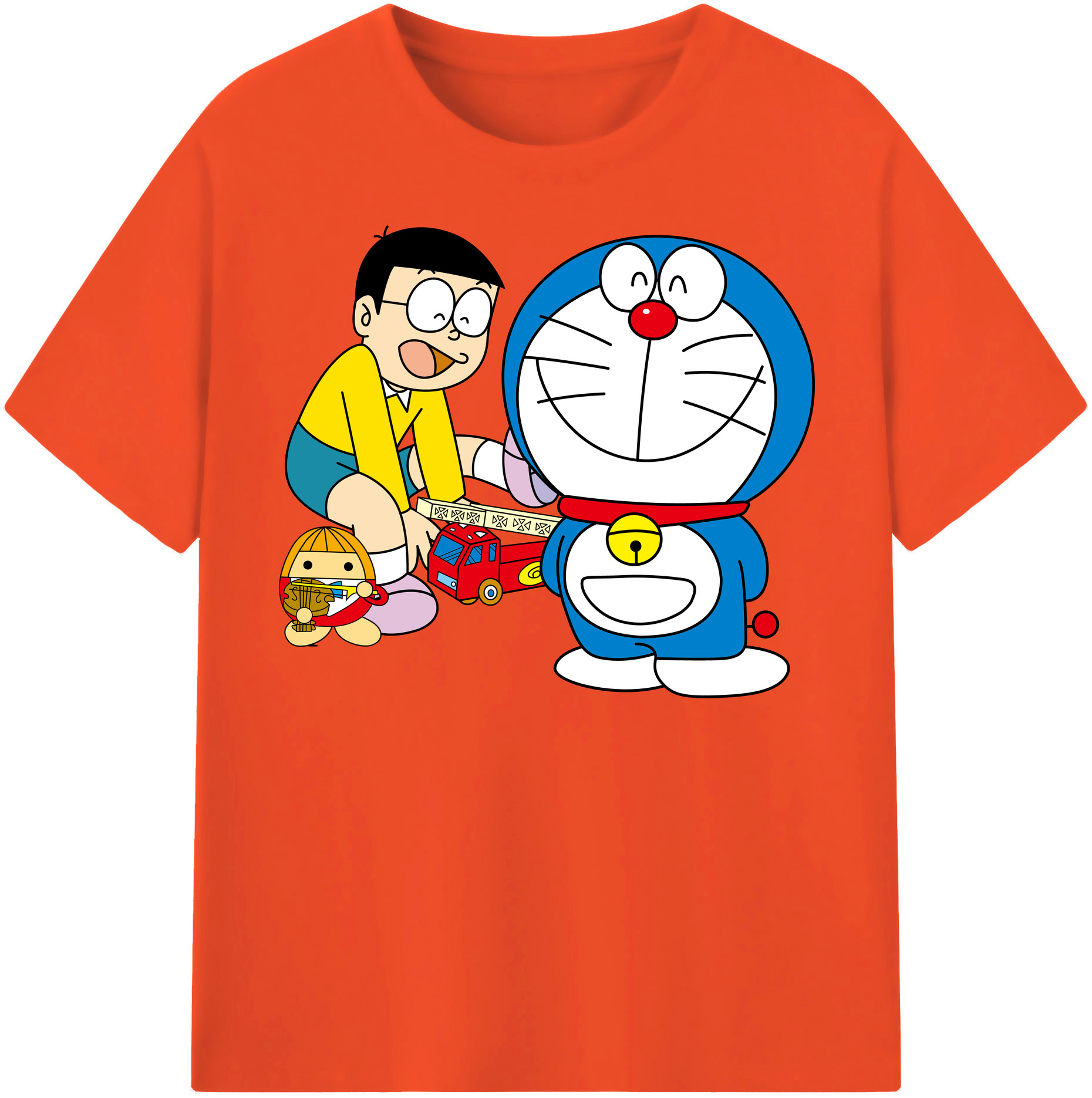 （画像用） ドラえもん Doraemon 綿100％半袖Tシャツ（フロントプリント）