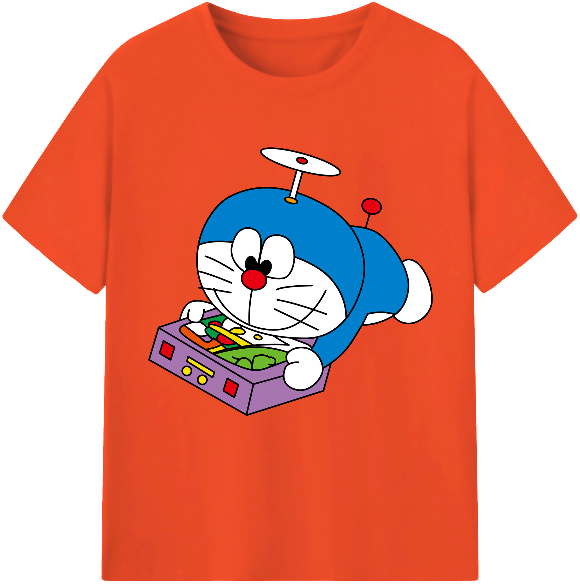 （画像用） ドラえもん Doraemon 綿100％半袖Tシャツ（フロントプリント）